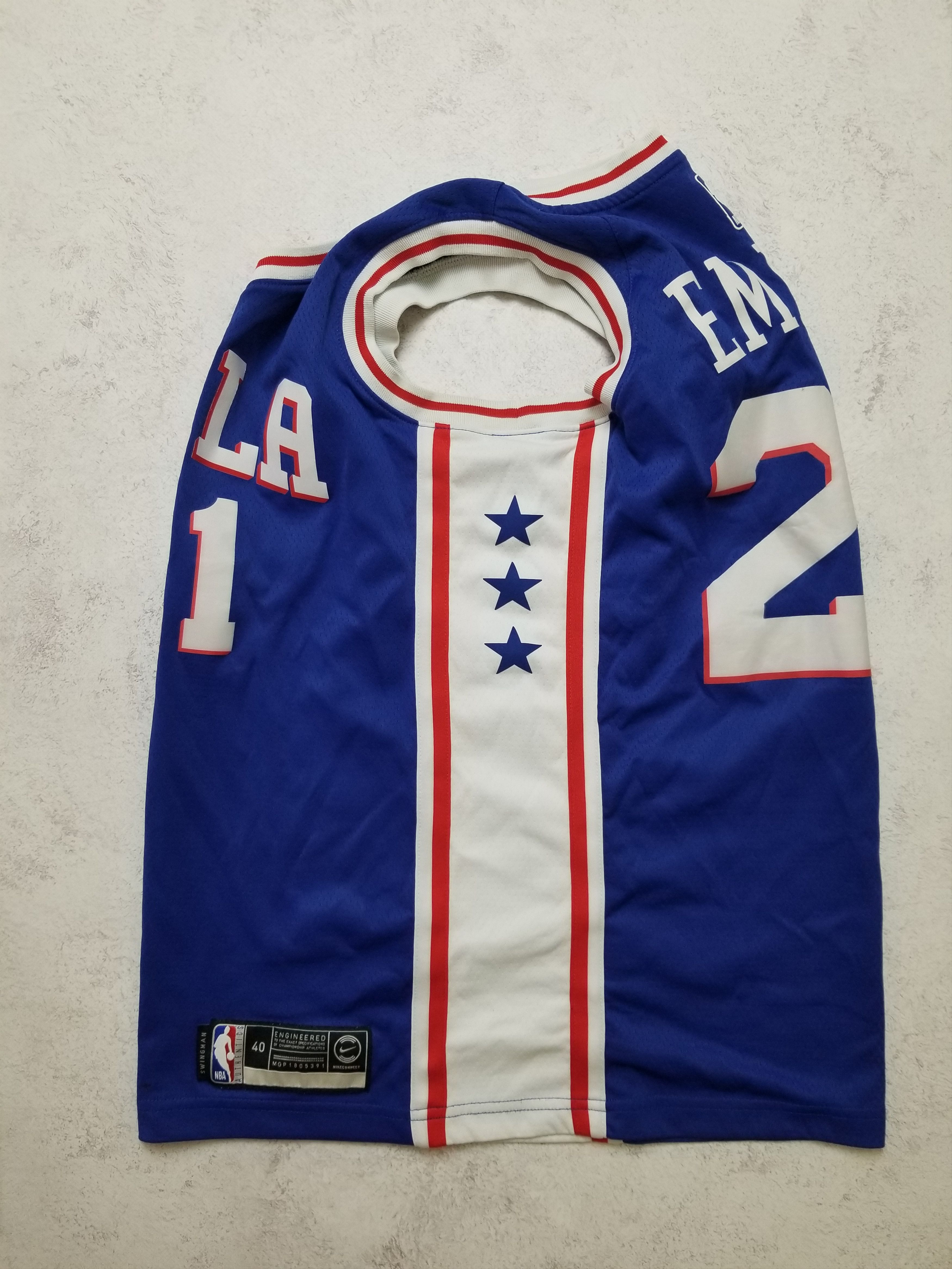 Nike Nike Philadelphia 76ers #21 Joel Embiid Basketball Jersey Size US S / EU 44-46 / 1 - 4 Thumbnail