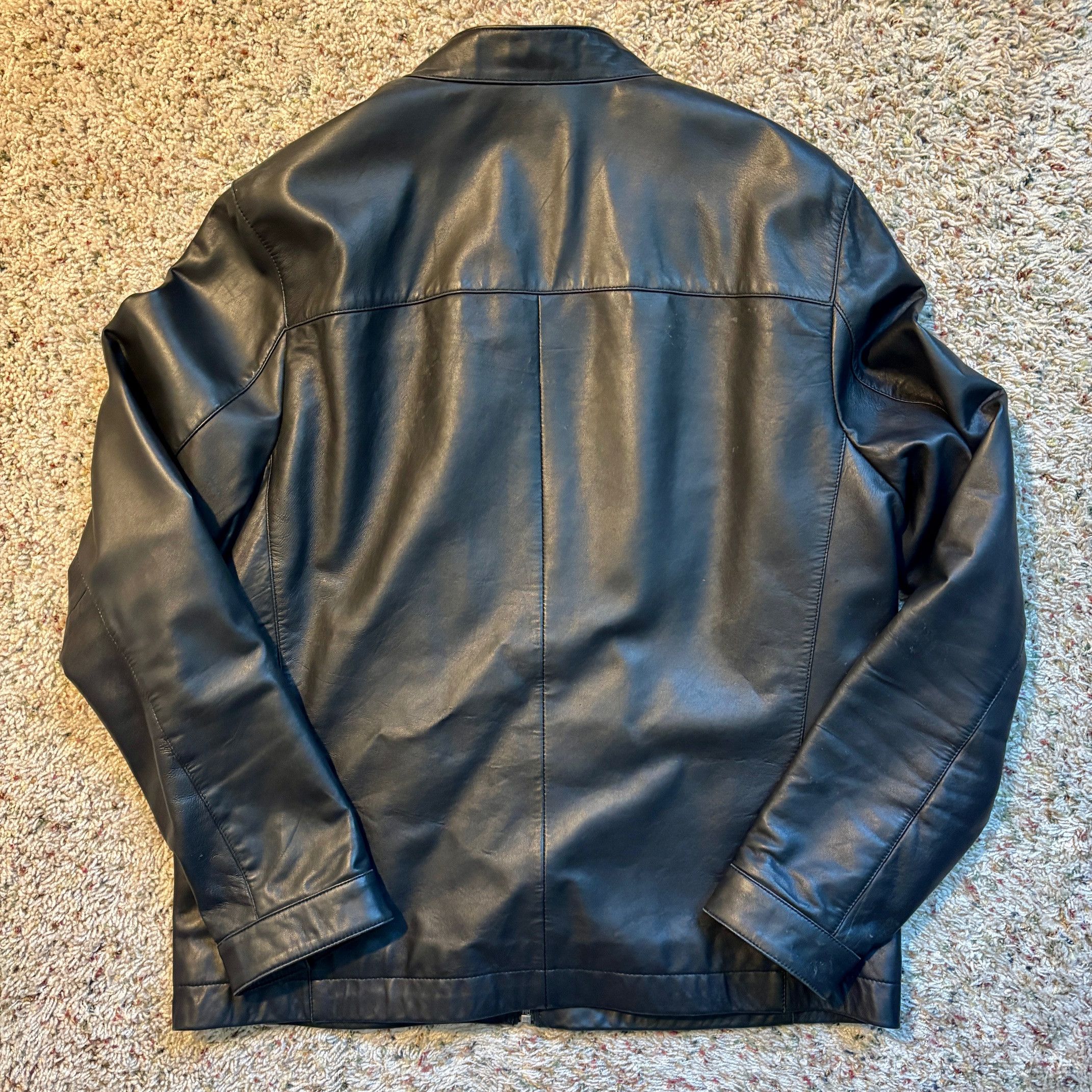 Ted Baker Ted Baker 100% Leather Black Bomber Jacket, Medium (5) Size US M / EU 48-50 / 2 - 5 Thumbnail