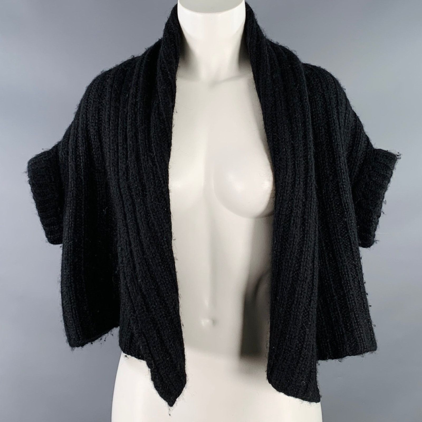 Other JARBO Black Knit Shawl Collar Open Front Shrug Cardigan Size ONE SIZE - 1 Thumbnail
