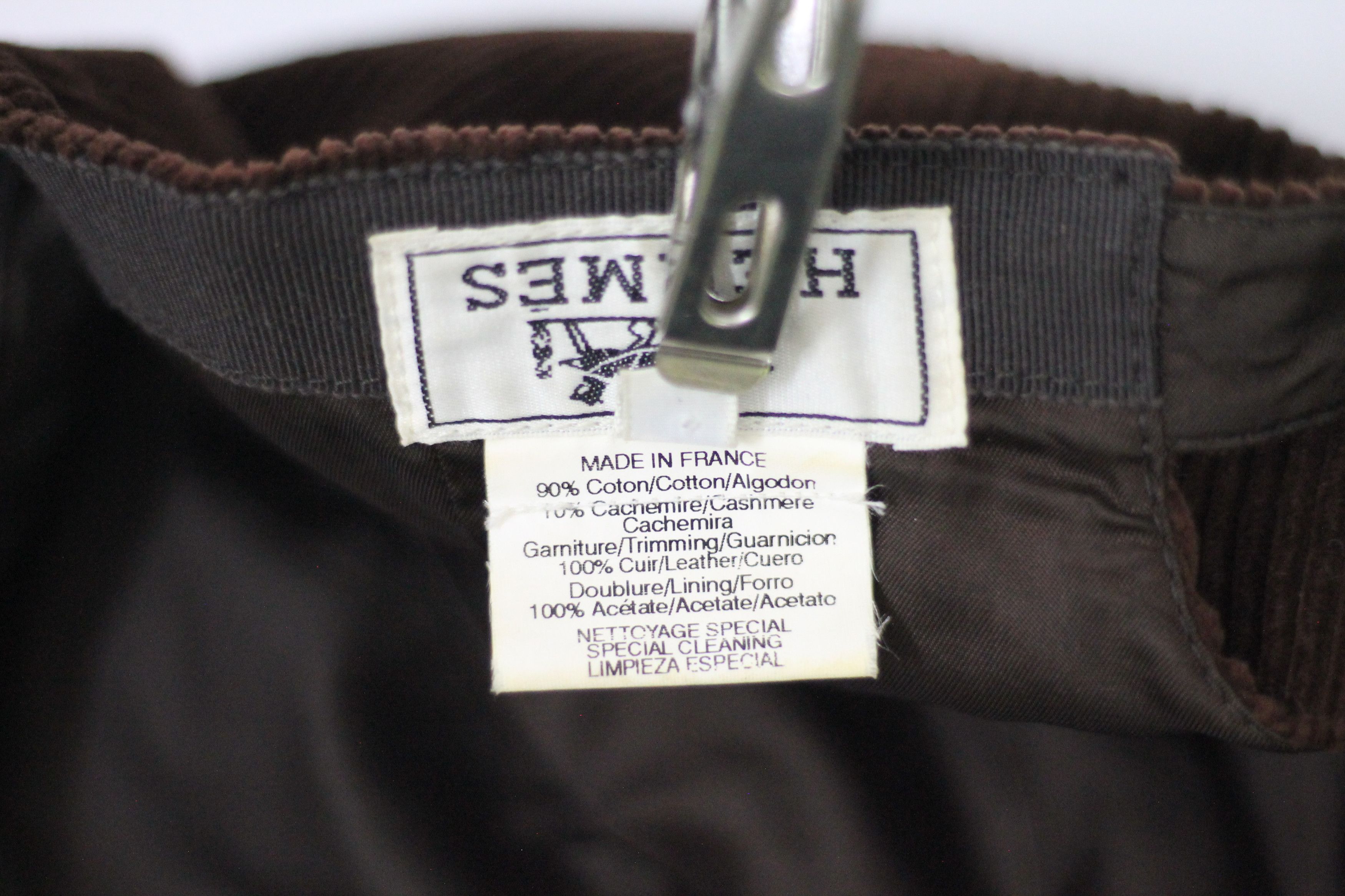 Hermes Vintage HERMES Corduroy H Logo Cap. Size ONE SIZE - 14 Thumbnail