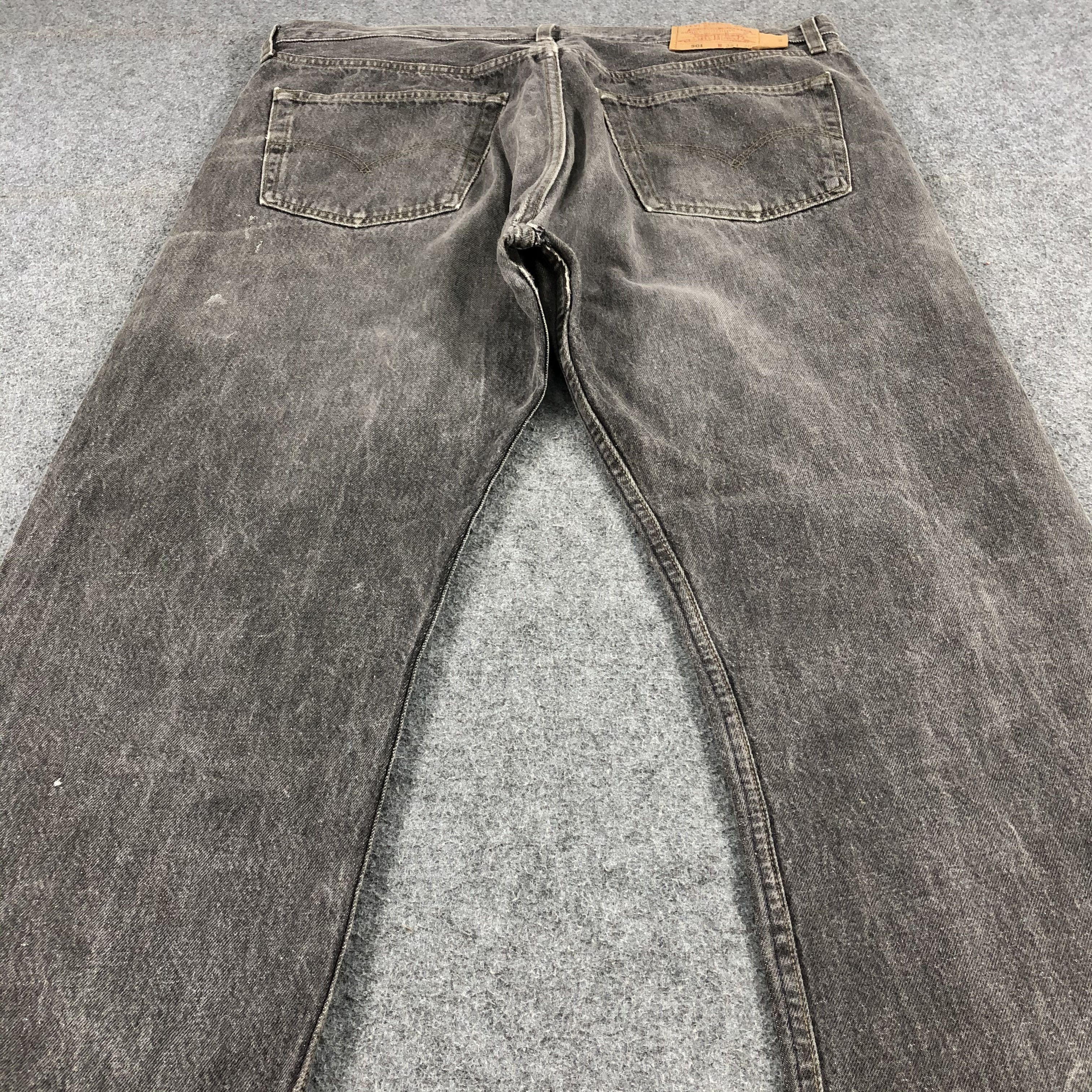 Levi's × Vintage Vintage 90s Faded Black Levis 501 Jeans-JM1511 Size US 39 - 4 Thumbnail