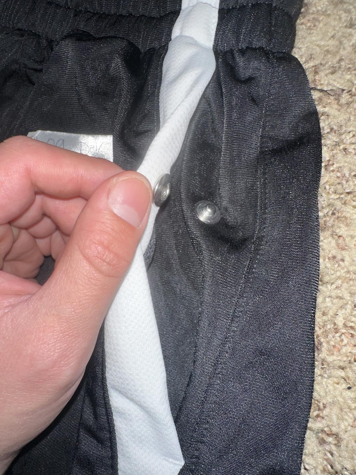 Designer VINTAGE Jordan Polyester Black/White Warm Up Track Pants Sample 2008 Size US 34 / EU 50 - 4 Thumbnail