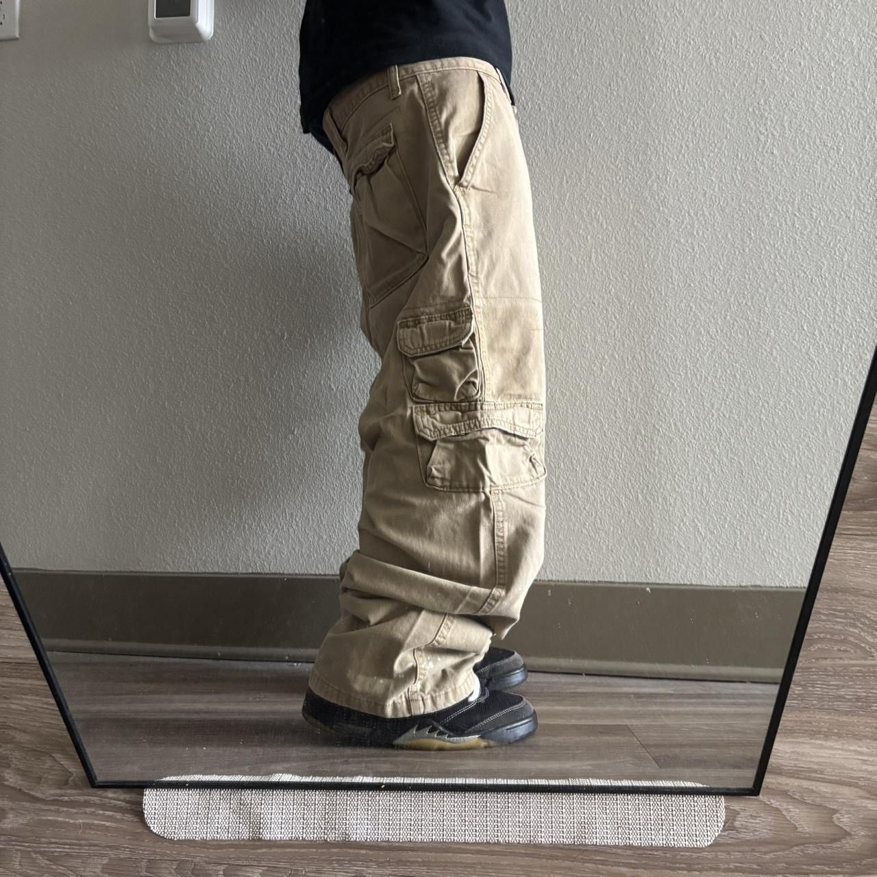 Japanese Brand Crazy Vintage Y2K/2000s Baggy Khaki Streetwear Skater Cargo Pants! 38x30 Size US 38 / EU 54 - 2 Thumbnail