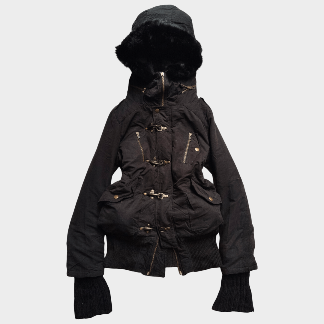 14th Addiction Y2k Billabong vkei Style fur jacket Size US S / EU 44-46 / 1 - 2 Thumbnail