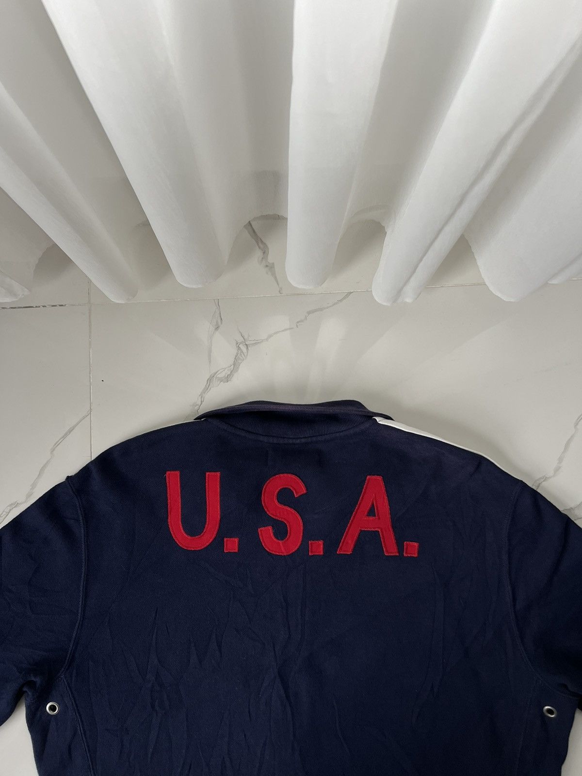 Polo Ralph Lauren 00’s POLO RALPH LAUREN USA TRACK AND FIELD ZIP SWEATSHIRT Size US L / EU 52-54 / 3 - 8 Thumbnail