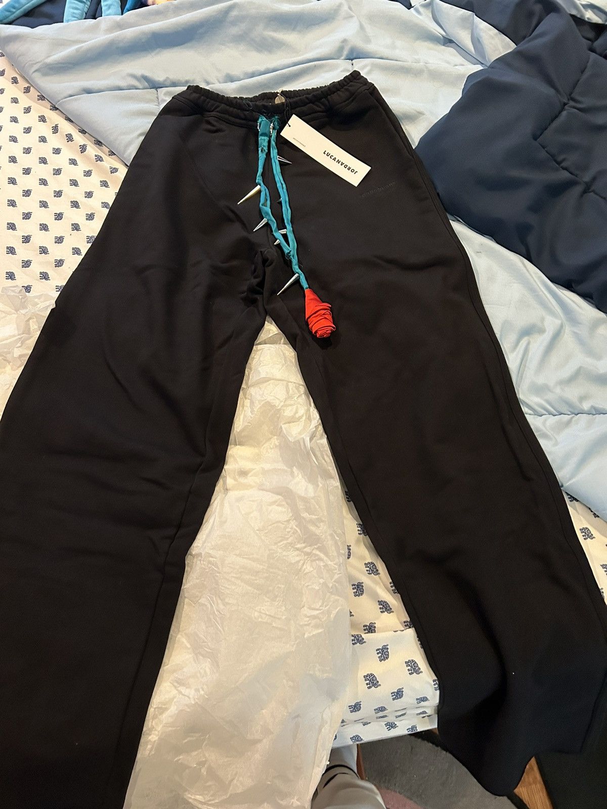 Designer JordanLuca Spikes Rose pants Size US 32 / EU 48 - 2 Thumbnail