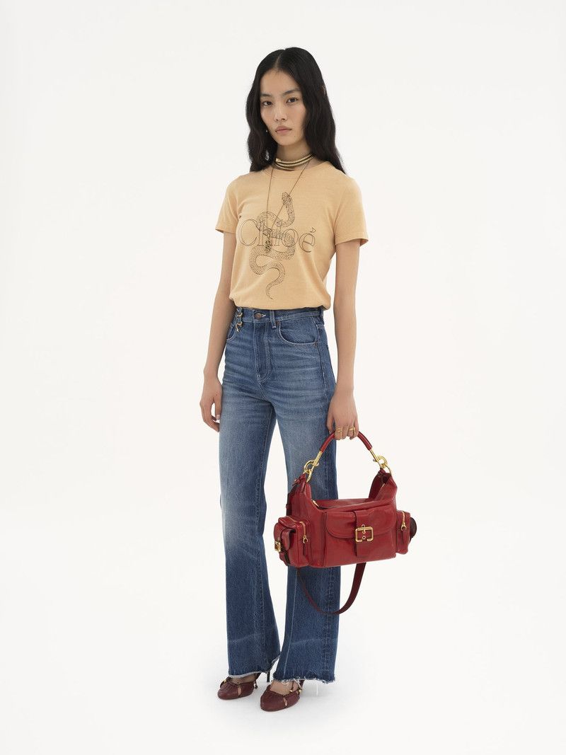 Chloe o1loc1c10126 Size: OS / Camera Medium Double Carry Red Size ONE SIZE - 2 Thumbnail
