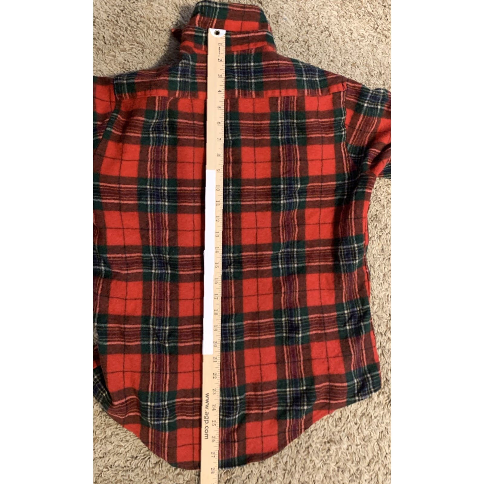 Vintage VINTAGE Montgomery Ward Flannel Shirt Plaid Red Button-Front Mens M Long Sleeve Casual 16-16.5 Tall Large Look Hippy Size US M / EU 48-50 / 2 - 5 Thumbnail
