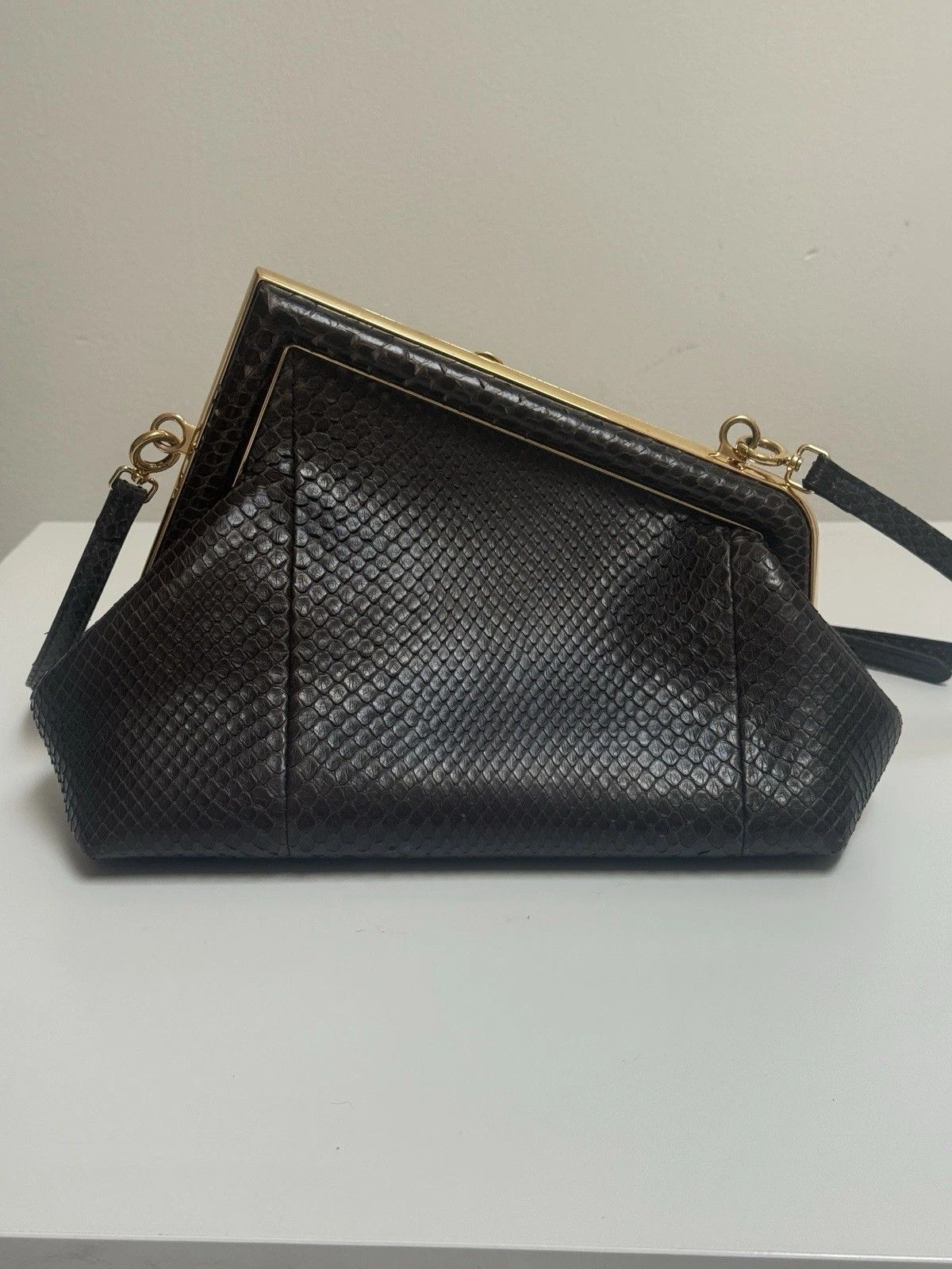 Fendi Fendi Small Python First Clutch Bag | Grailed