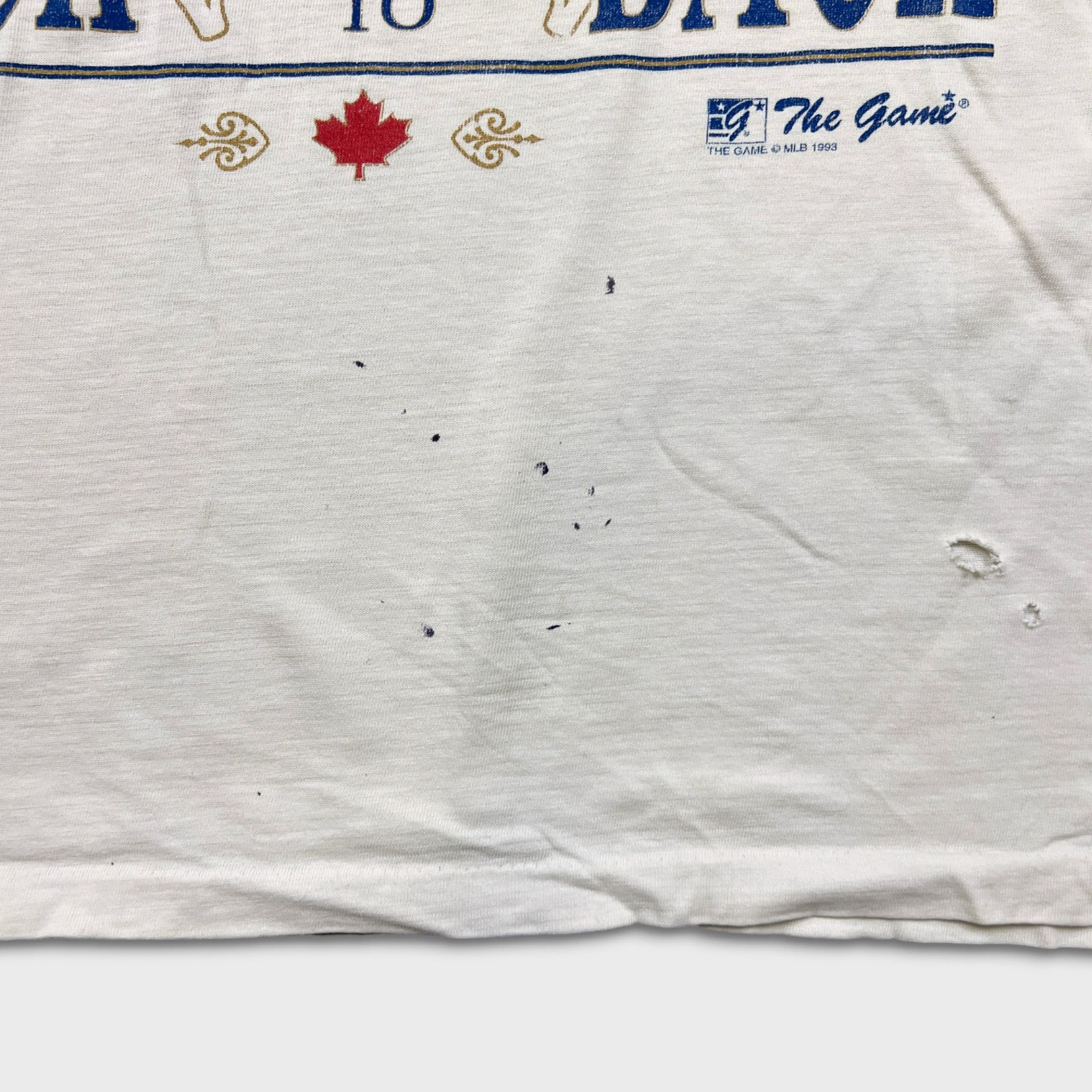 MLB 1993 Toronto Blue Jays T Shirt Back 2 Back Thrashed MLB Tee Size US L / EU 52-54 / 3 - 8 Thumbnail