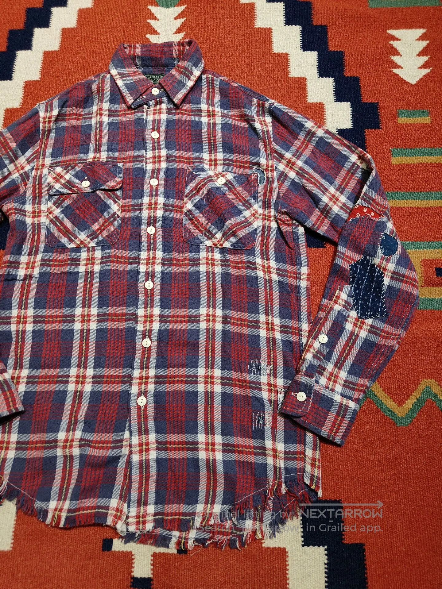 Polo Ralph Lauren Polo Country RL Distressed Flannel Shirt. Size US XS / EU 42 / 0 - 9 Thumbnail