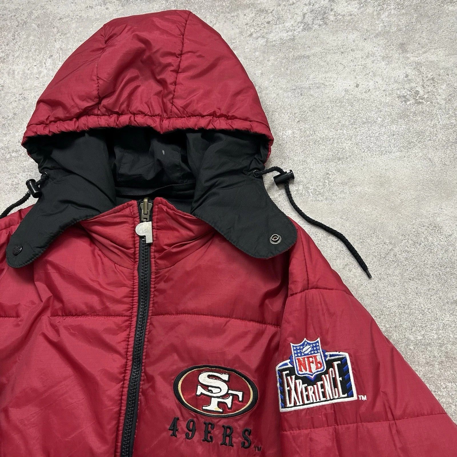 NFL × Vintage 49ERS PRO PLAYER PUFFER REVERSIBLE JACKET HOODED Size US M / EU 48-50 / 2 - 6 Thumbnail