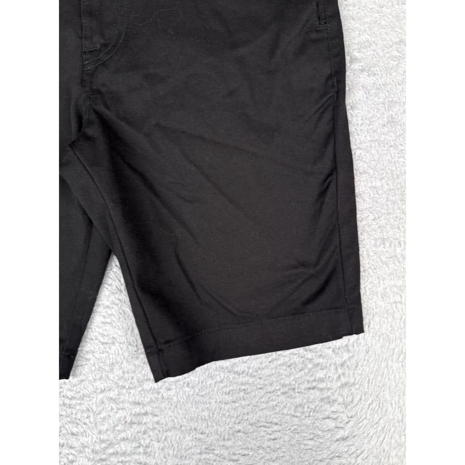 Volcom Volcom Mens 29 Black Canvas Chino Shorts Flat Front 10 Inseam Summer Casual Stretch Pockets Regular Fit Size US 29 - 2 Thumbnail