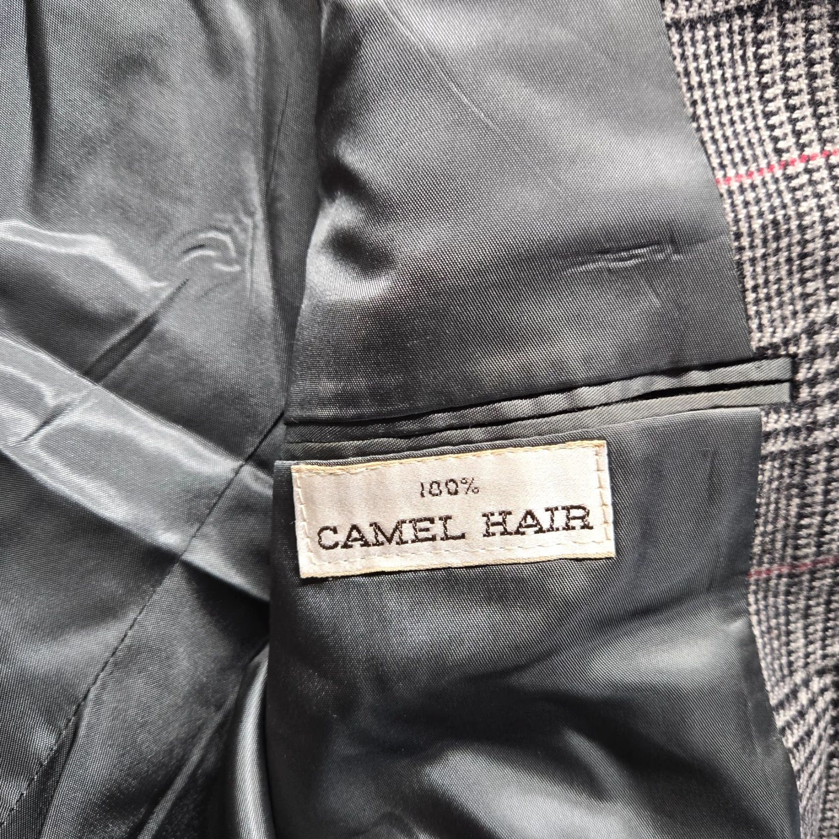 Camel VINTAGE ACTWU Union Made Camelhair Sport Coat Gray Adult Mens Large Jacket? Size L / US 10 / IT 46 - 5 Thumbnail