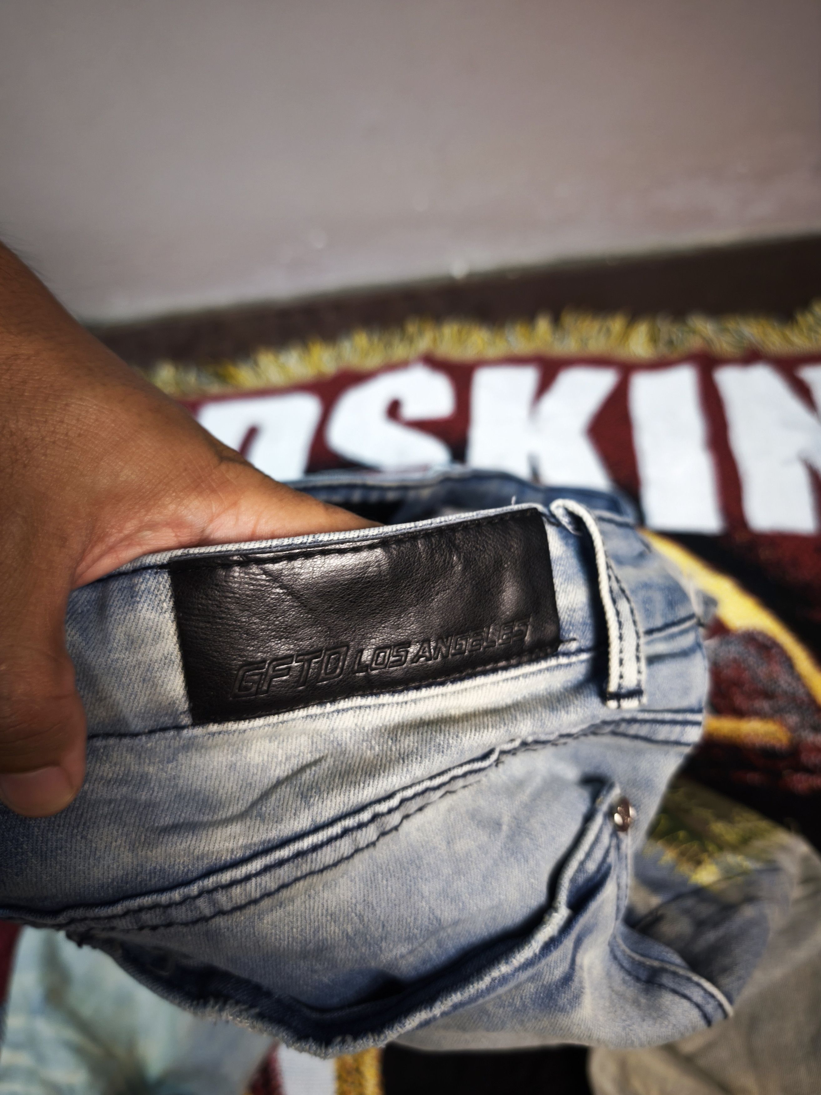 Designer × Punk and Yo GFTD Los Angeles x Army Slim-fit Jeans Size US 32 / EU 48 - 10 Thumbnail