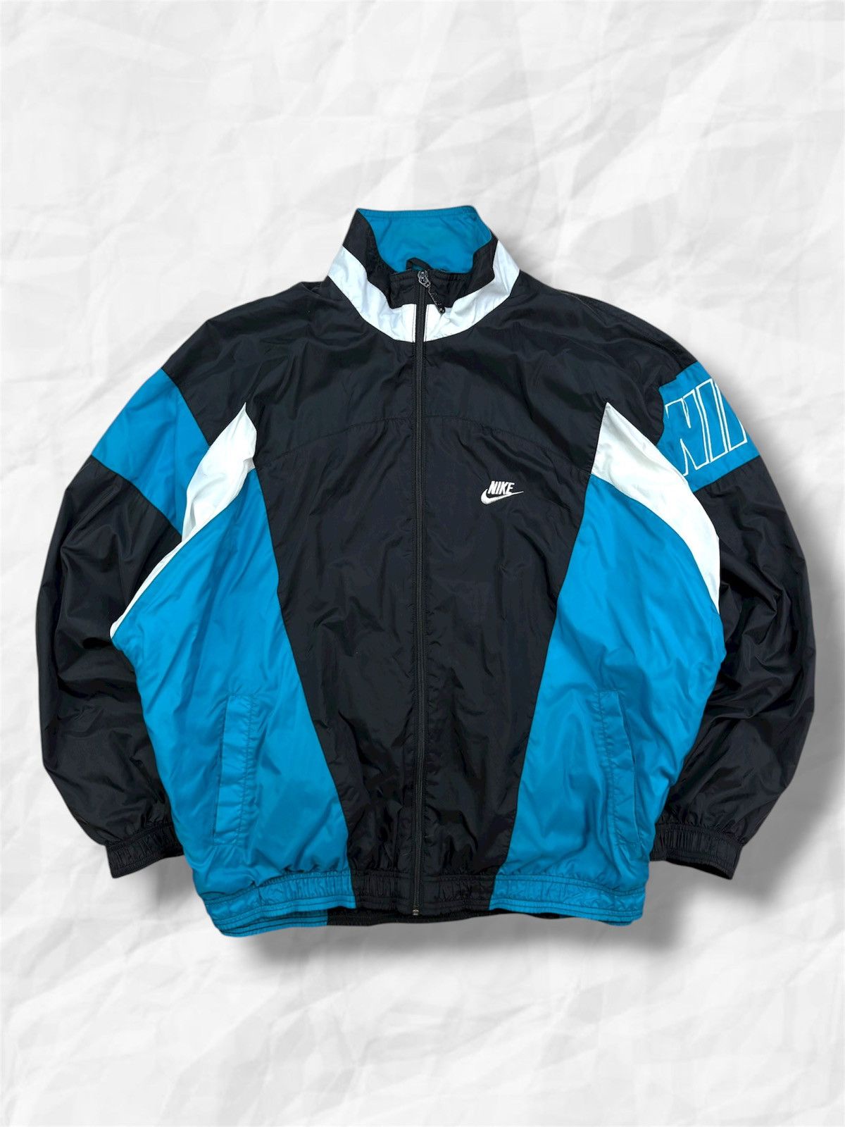 Nike Vintage Nike Black Track Jacket 90s Size US XL / EU 56 / 4 - 1 Thumbnail
