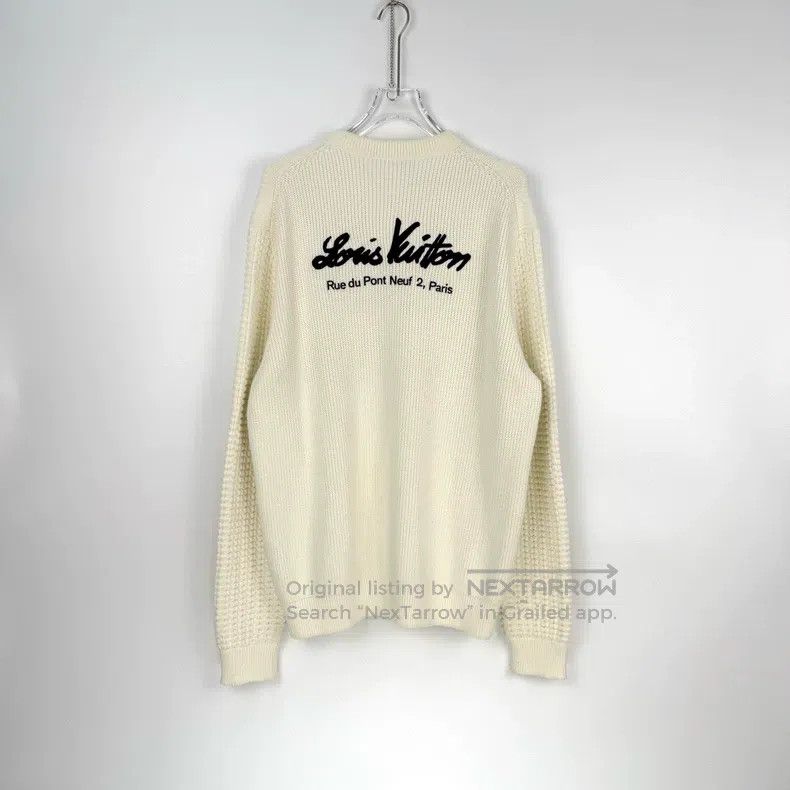 Louis Vuitton Louis Vuitton White embroidered monogram logo sweater Size US XL / EU 56 / 4 - 4 Thumbnail