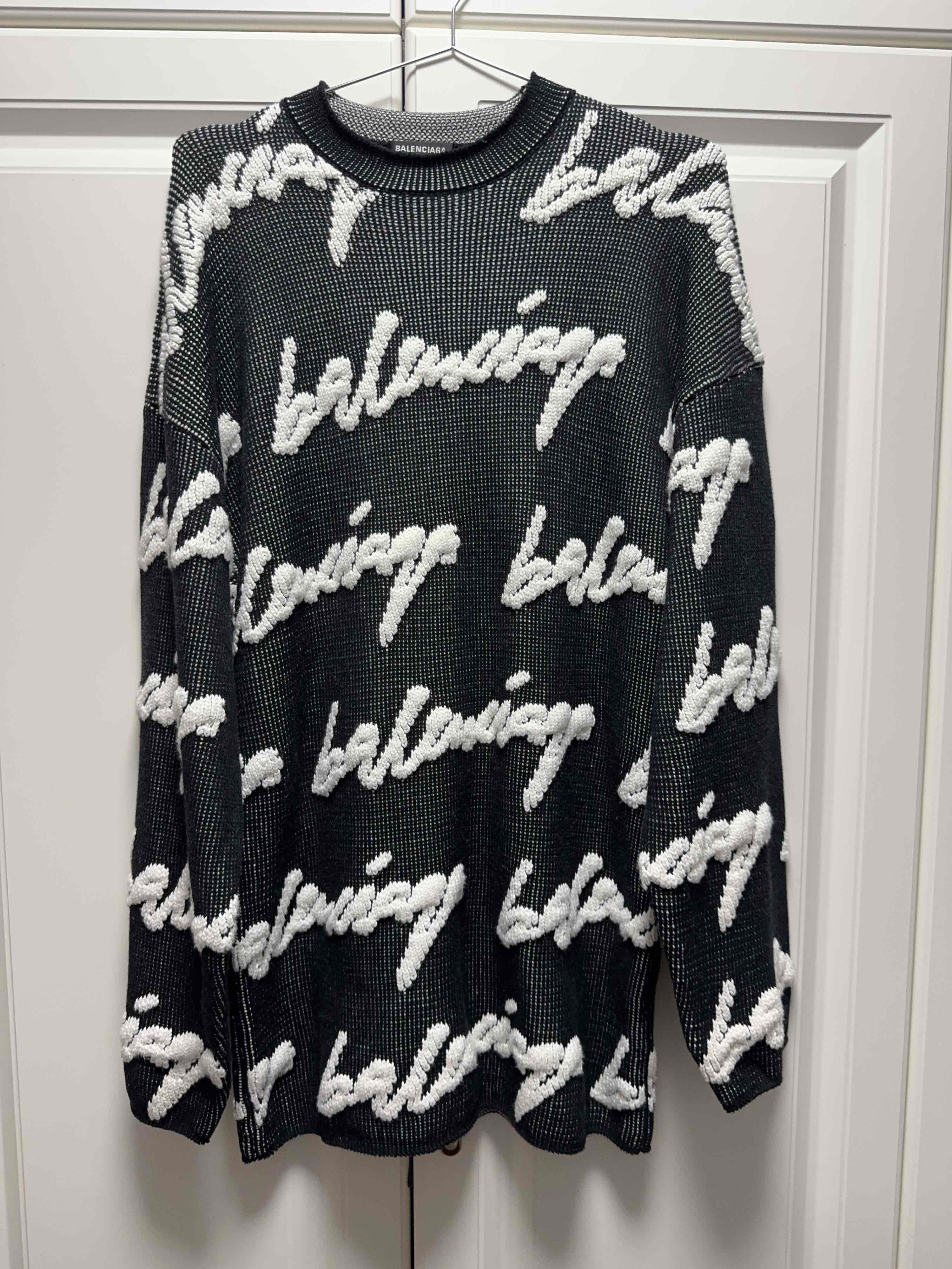 Balenciaga Balenciaga Script Logo Sweater Size XS Size US XS / EU 42 / 0 - 1 Thumbnail