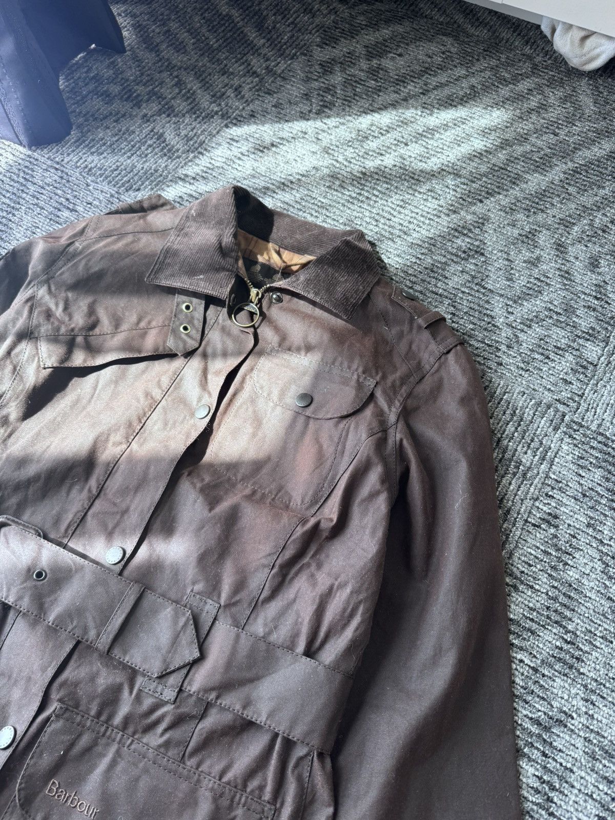 Barbour Barbour waxed jacket AMELIA brown NEW Size S / US 4 / IT 40 - 2 Thumbnail
