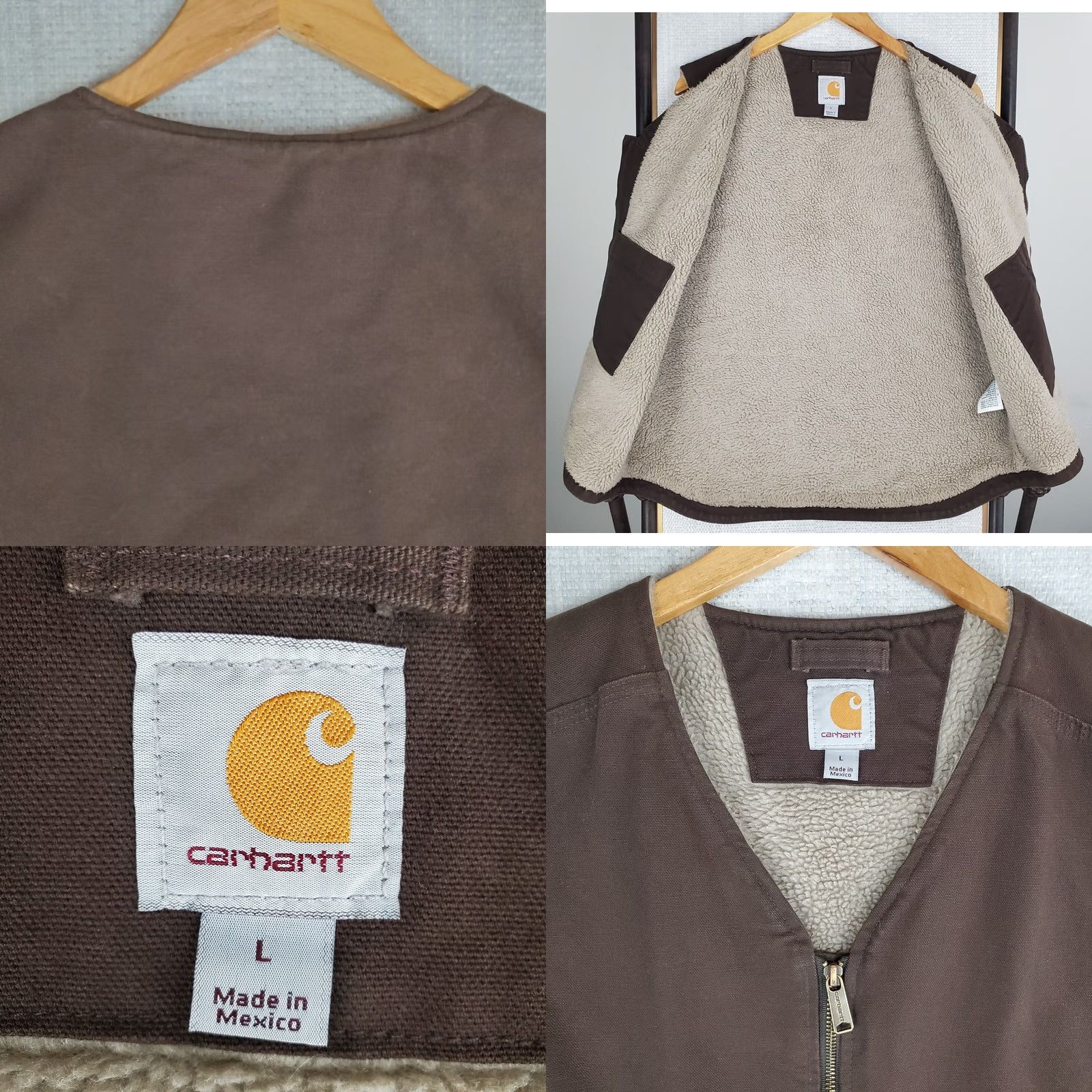 Carhartt Carhartt Large Brown Mens Vest - Sherpa Lining - Full Zip Size US L / EU 52-54 / 3 - 8 Thumbnail