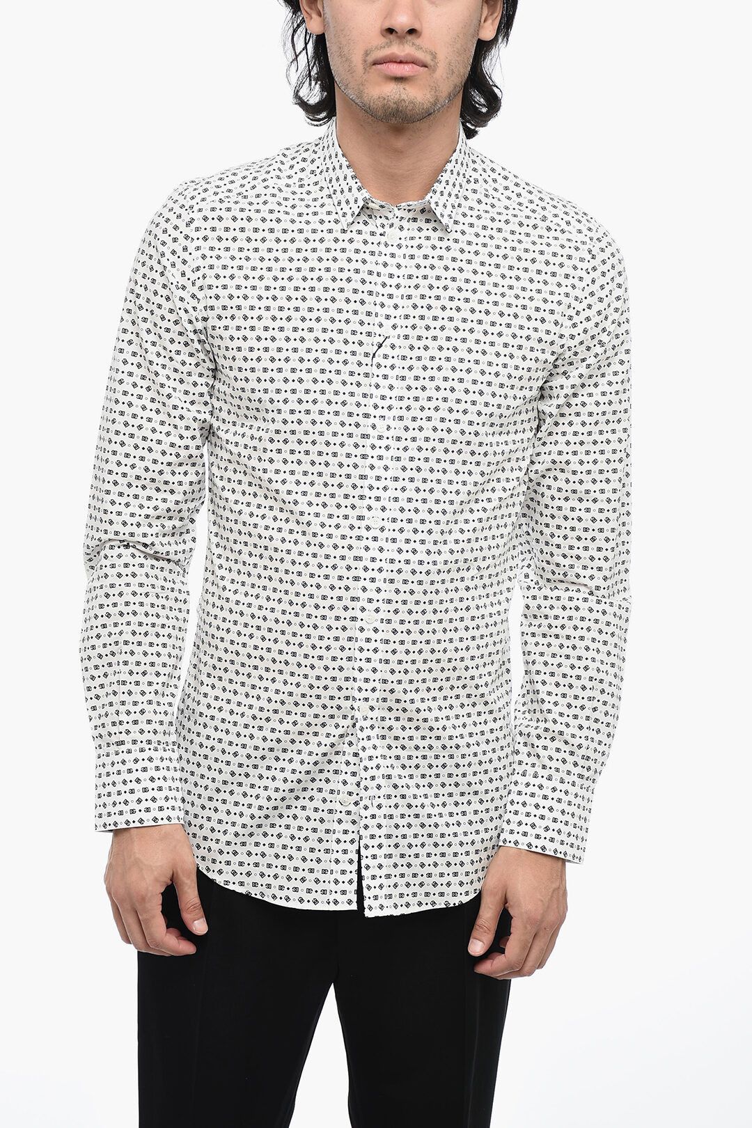 Dolce & Gabbana og1mm0825 Gold Cotto Shirt in White Size US S / EU 44-46 / 1 - 1 Thumbnail