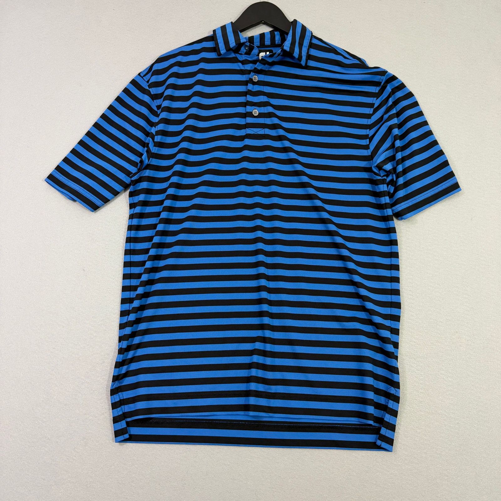 Footjoy Footjoy Polo Shirt Men's Large Blue Black Striped Athletic Size US L / EU 52-54 / 3 - 1 Thumbnail
