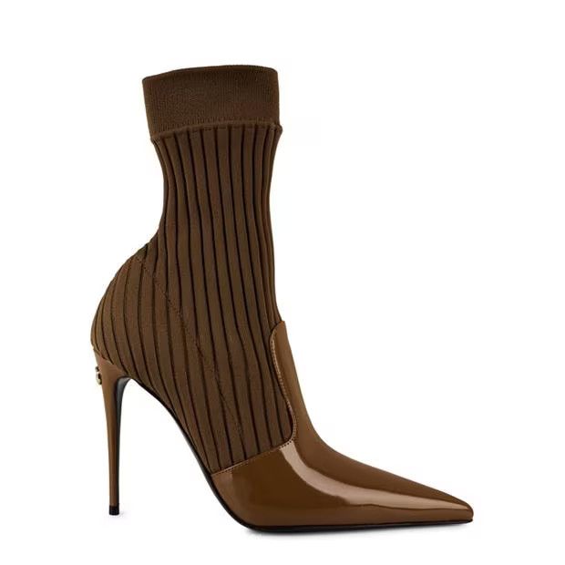 Dolce & Gabbana o1g2r1mq1024 Sock Boots in Camel Size US 9 / IT 39 - 1 Thumbnail
