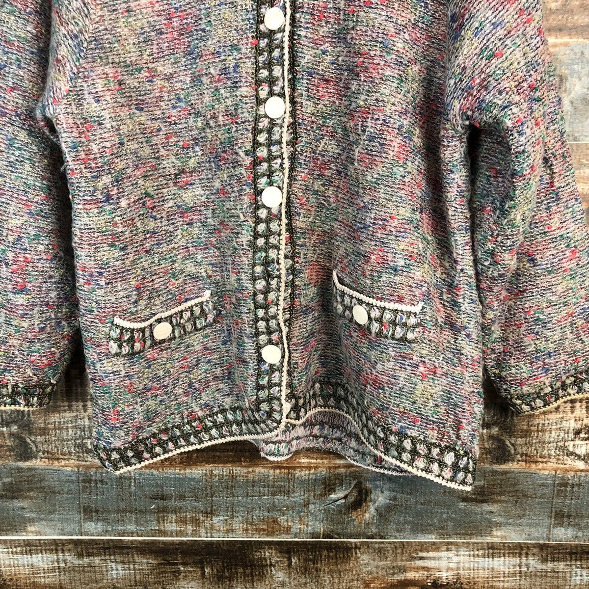 Japanese Brand Smilly Pink Patterned knitwear Cardigans #A2325 Size M / US 6-8 / IT 42-44 - 6 Thumbnail