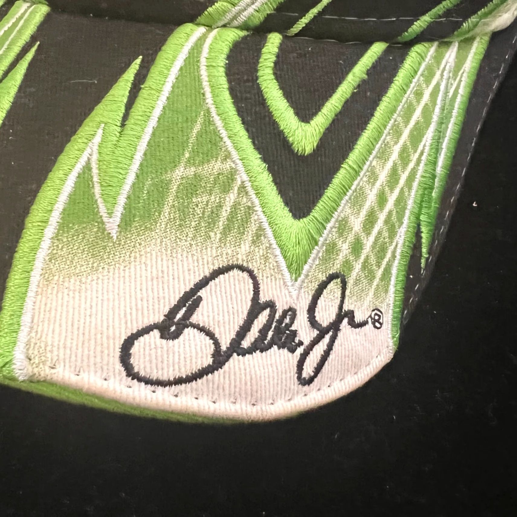 Vintage Dale Jr 88 AMP Energy Racing NASCAR Hat Adult One Size Black Green Trucker Hat Mens Size ONE SIZE - 4 Thumbnail