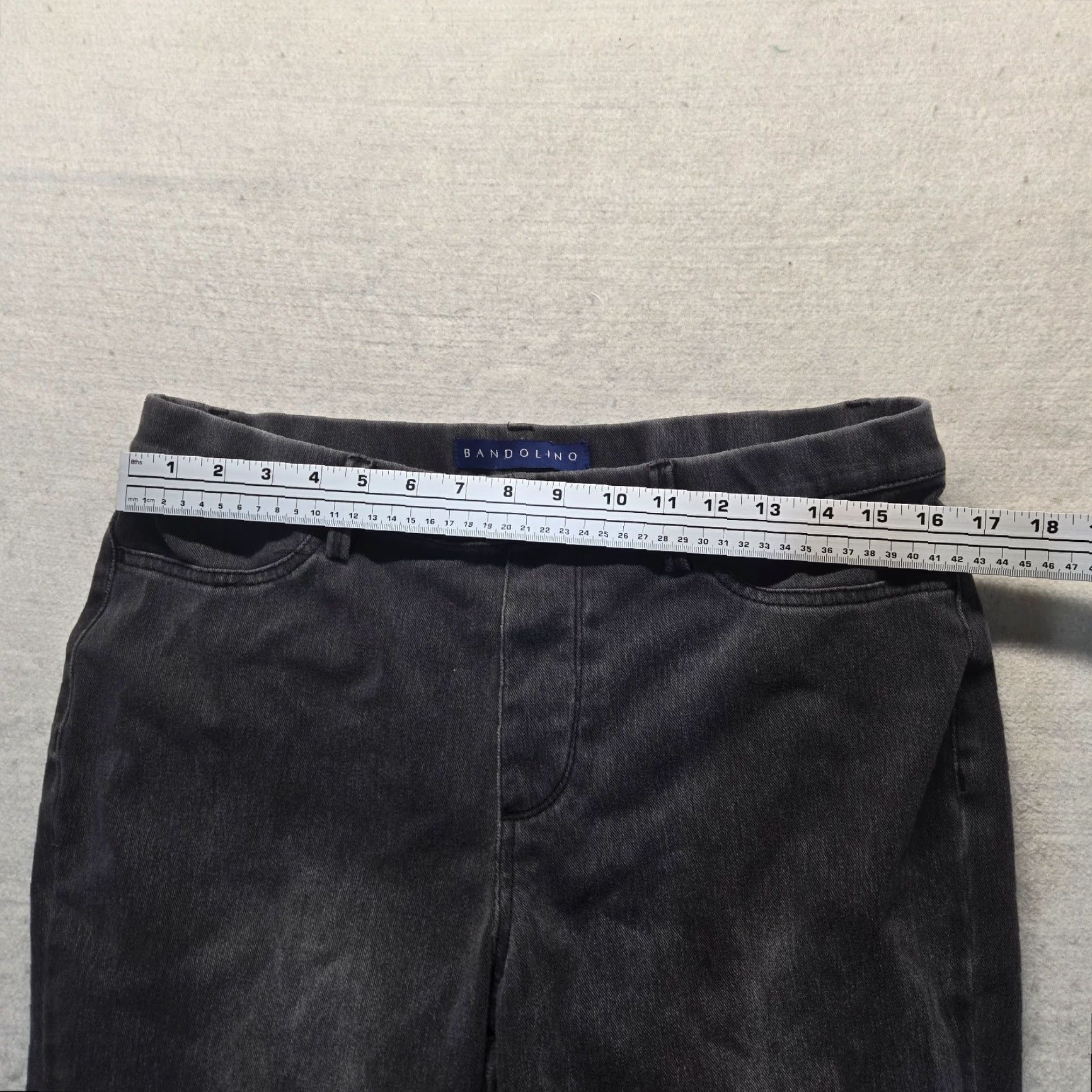 Vintage Bandolino Amy Jeans Solid Black Adult Women L Bandolino Amy Straight Leg Denim Pants Women Large Black Jeans Pants Size 36" / US 14 / IT 50 - 4 Thumbnail