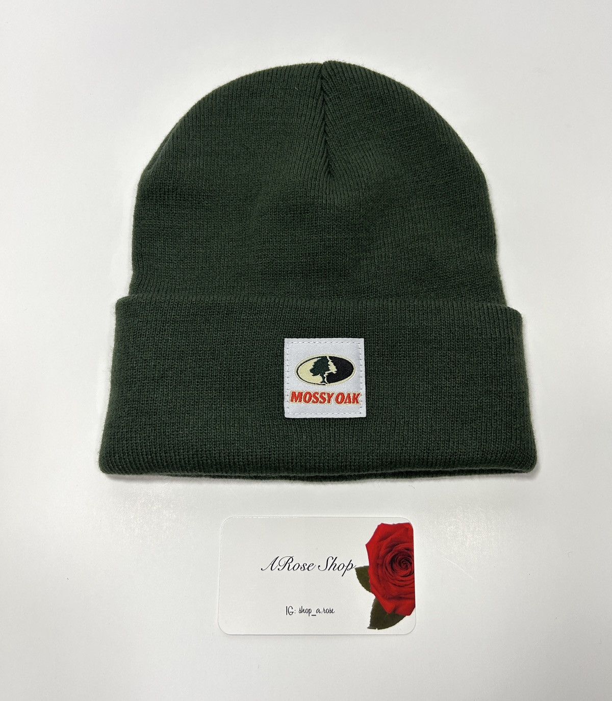 Mossy Oaks Mossy Oak Forest Green Logo Patch Knitted Beanie Hat Size ONE SIZE - 1 Thumbnail