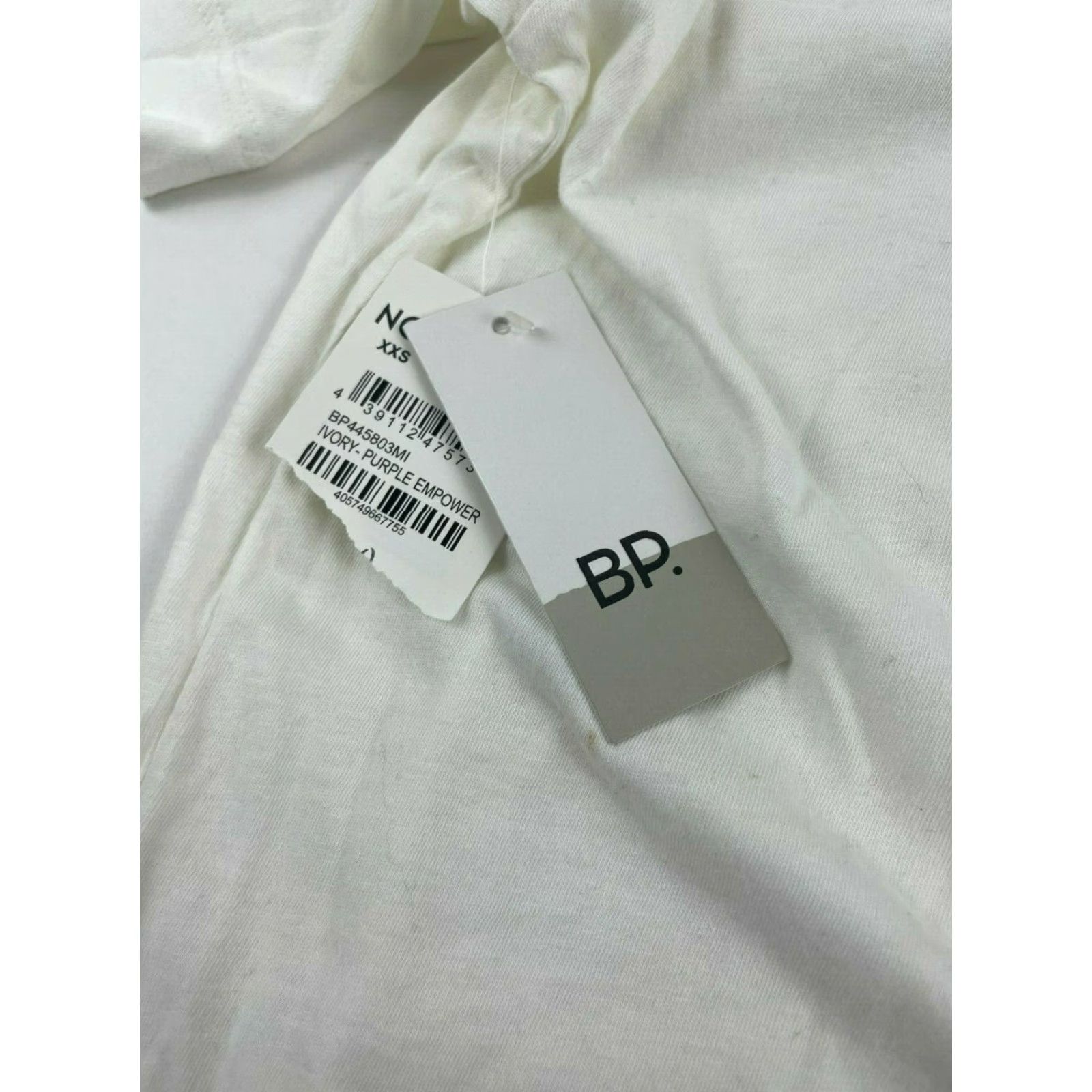 Vintage BP T-Shirt Women XXS Cream Round Neck Short Sleeve Empowerment Statement Size XXS / US 00 / IT 34 - 8 Thumbnail