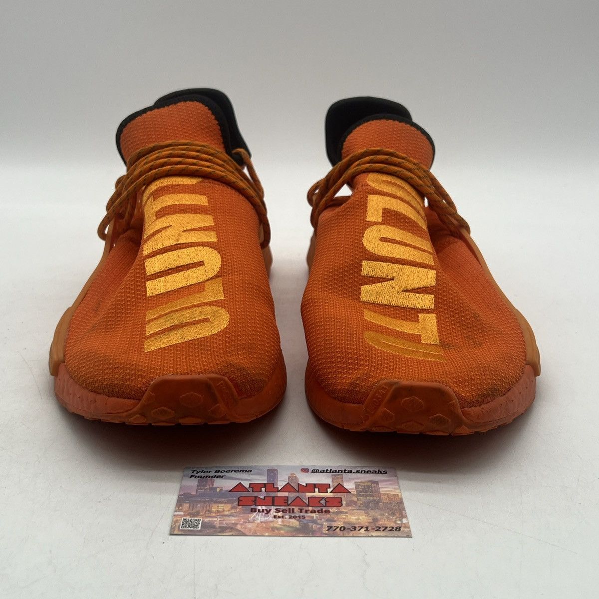 Adidas Pharrell x NMD human race Orange Size US 13 / EU 46 - 2 Thumbnail