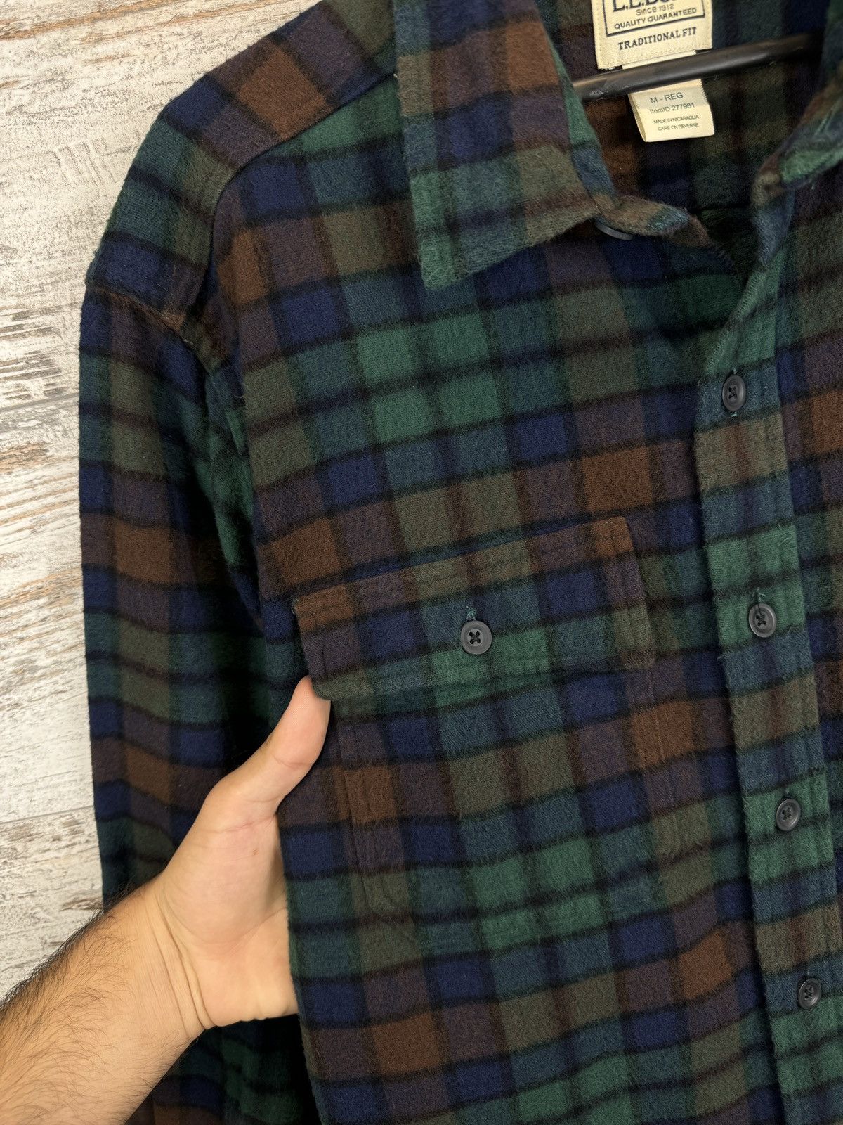 L.L. Bean × Vintage Mens Vintage L.L.Bean Overshirt flannel shirts button up Size US M / EU 48-50 / 2 - 10 Thumbnail