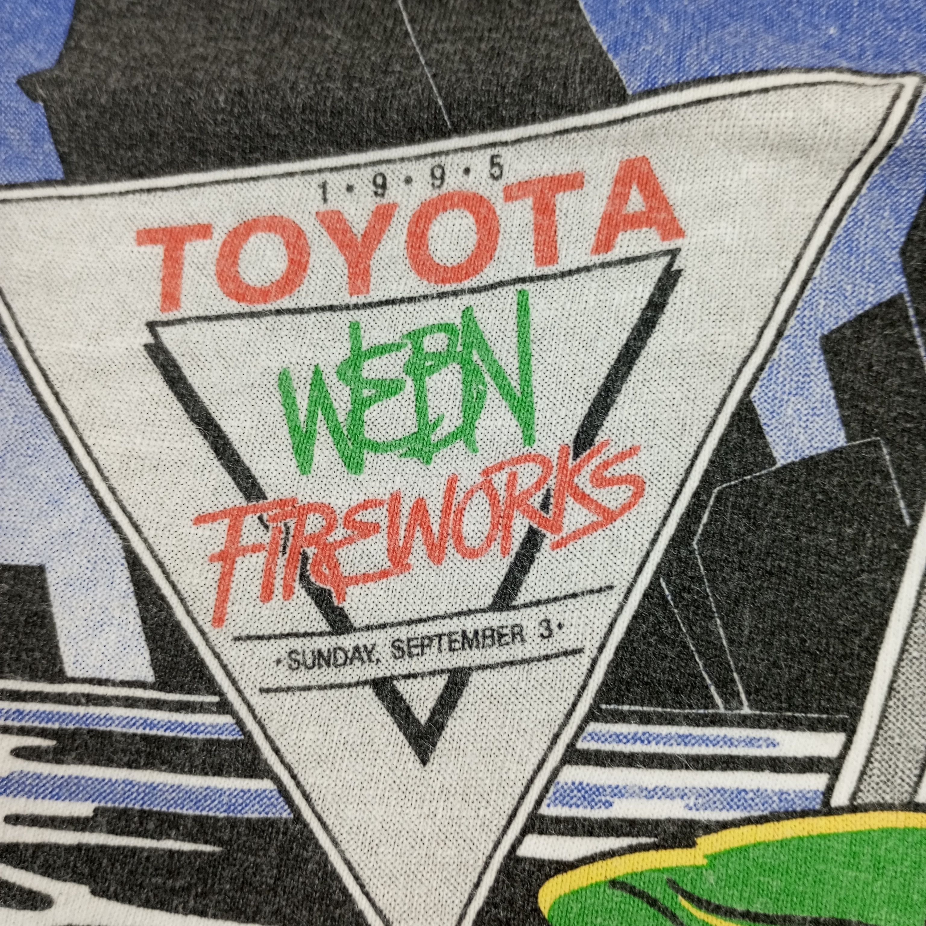 Japanese Brand × Vintage Toyota Webn Fireworks High Water Streetwear Vintage Tshirt Size US L / EU 52-54 / 3 - 11 Thumbnail