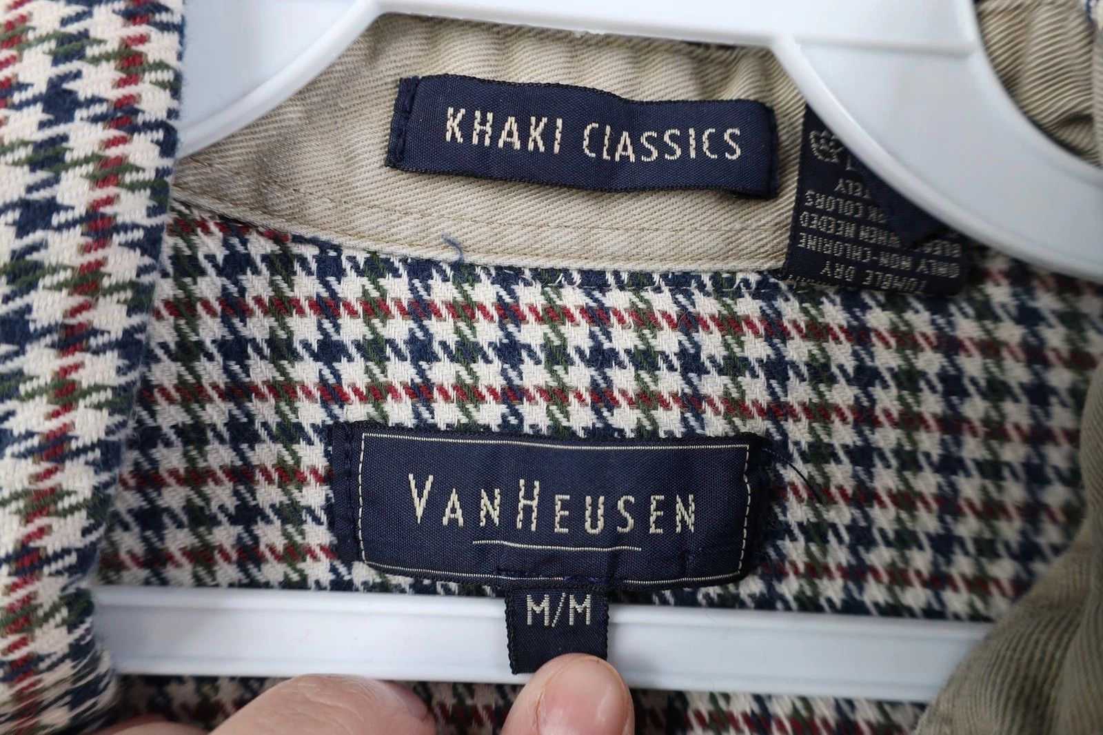 Vintage Vintage 90s Streetwear Houndstooth Flannel Button Down Shirt Size US M / EU 48-50 / 2 - 10 Thumbnail