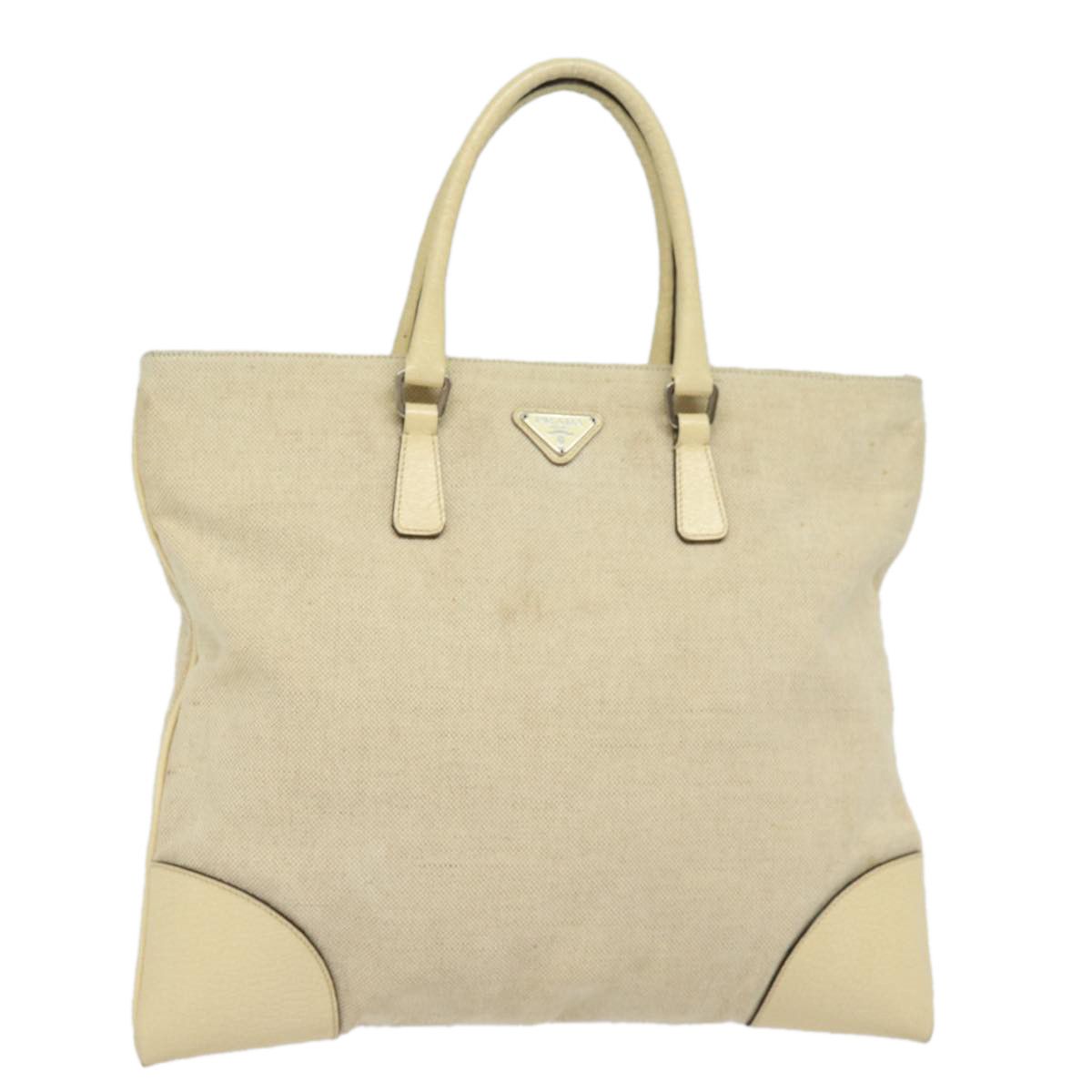 Canapa Beige Canvas Handbag (Pre-Owned)