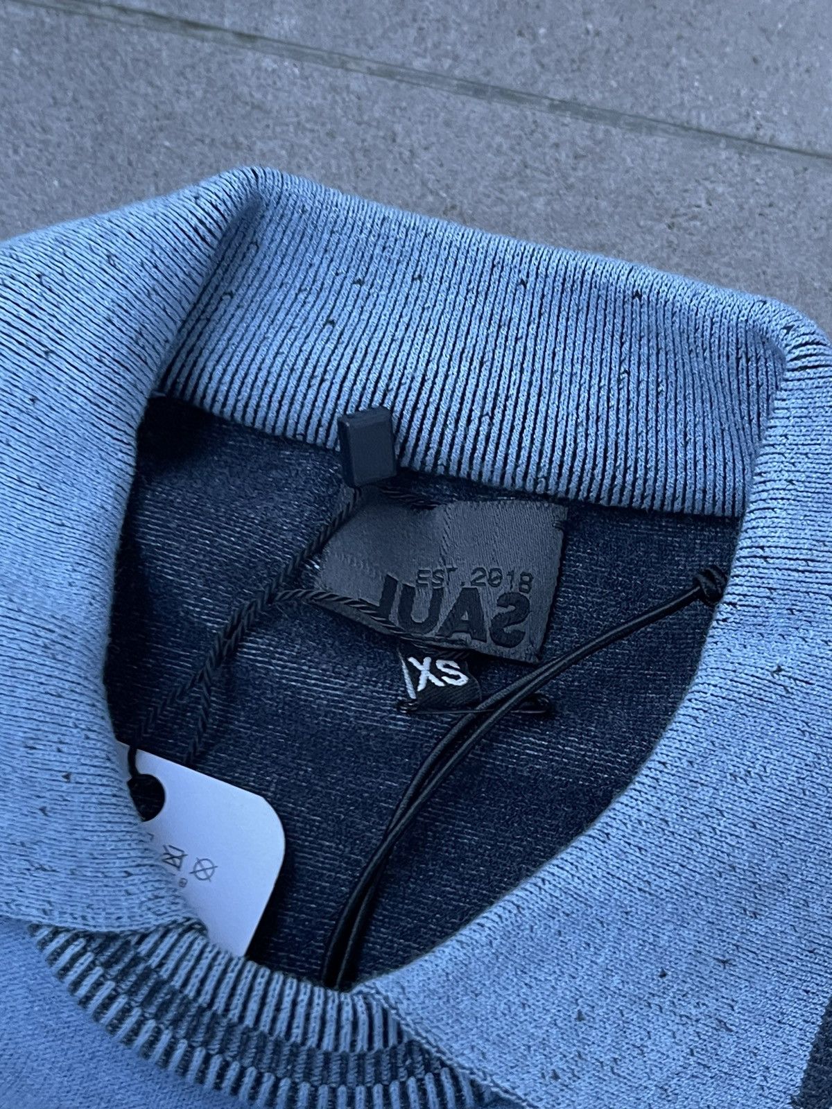 Saul Nash !DS! SS23 Saul Nash Blue Drop Stitch Polo Longsleeve Size US S / EU 44-46 / 1 - 18 Thumbnail
