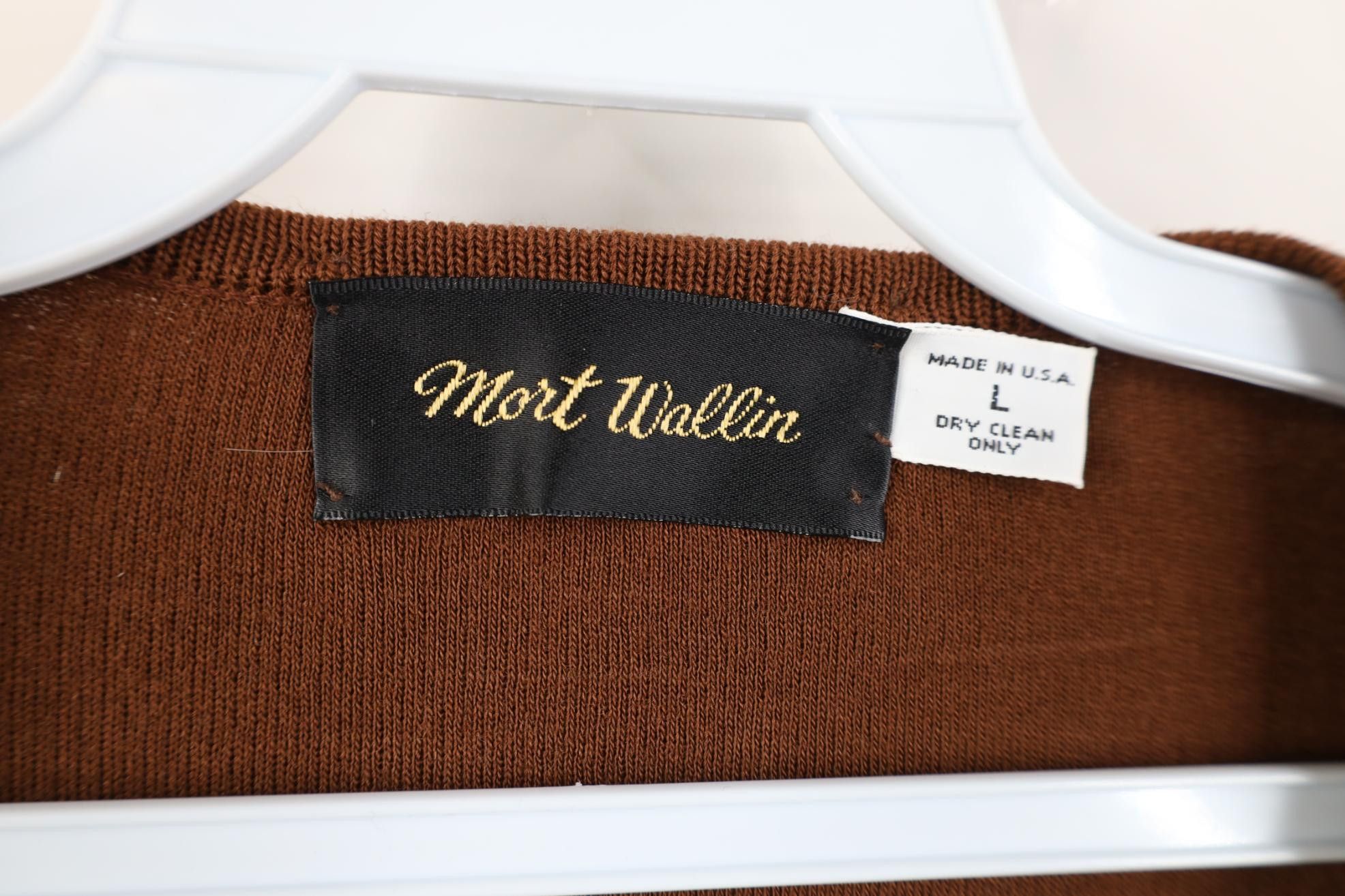 Vintage Vintage 70s Streetwear Wool Knit V-Neck Sweater Brown USA Size US L / EU 52-54 / 3 - 5 Thumbnail