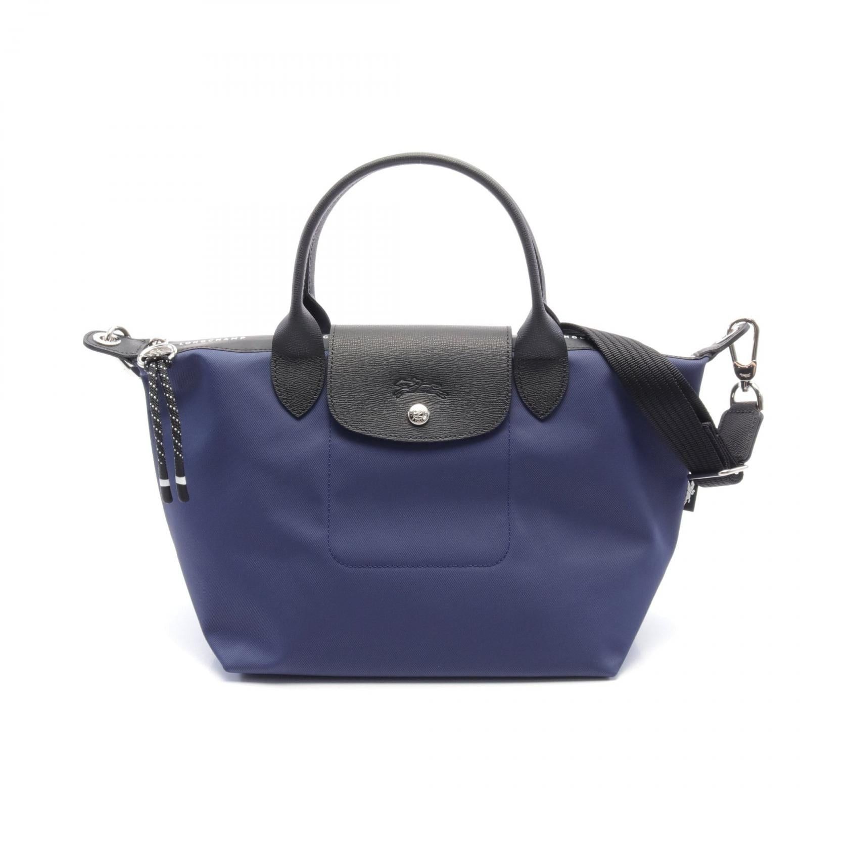 Longchamp Longchamp Le Preage Energy S Handbag Tote Bag Nylon Leather Navy Black Size ONE SIZE - 1 Thumbnail