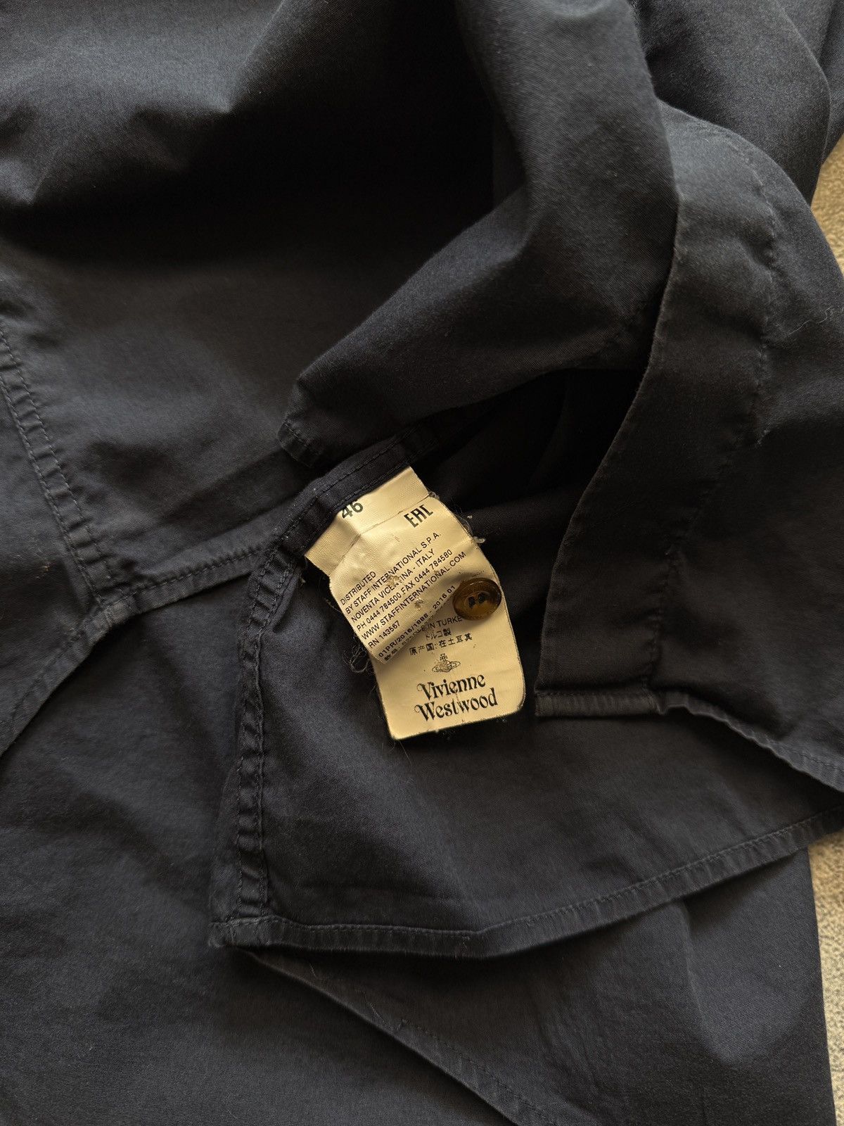 Vivienne Westwood Vivienne Westwood Shirt Navy Blue Short Sleeve Size M Size US M / EU 48-50 / 2 - 11 Thumbnail