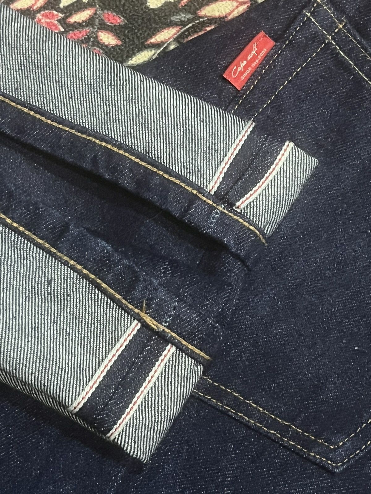 Vintage Vintage Cepo Craft Raw Indigo Straight Leg Selvedge Jeans Size US 28 / EU 44 - 12 Thumbnail