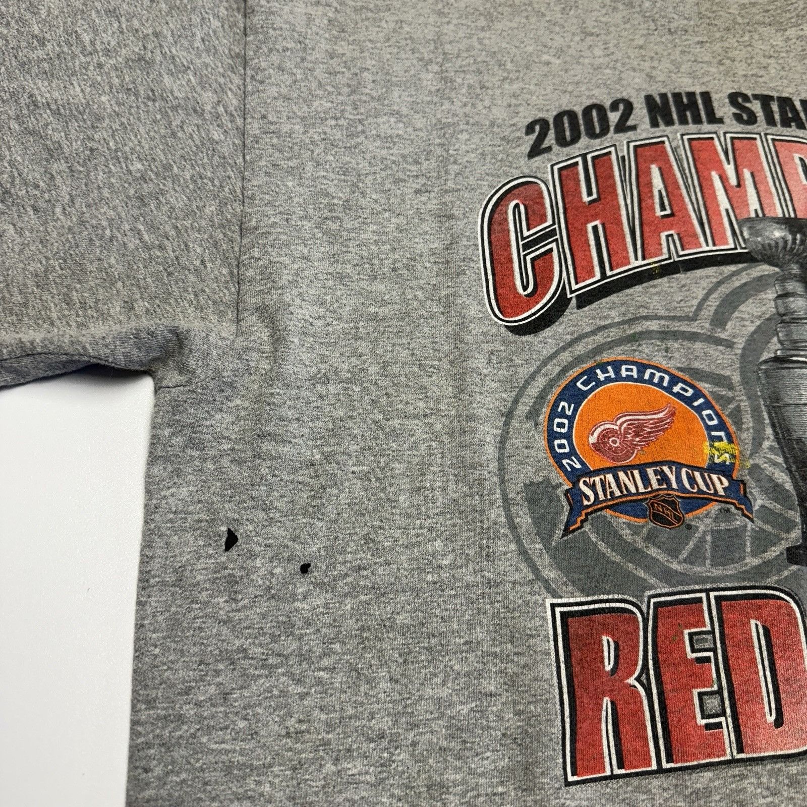 NHL Vintage Detroit Red Wings 2002 NHL Stanley Cup Champions Size US XL / EU 56 / 4 - 6 Thumbnail