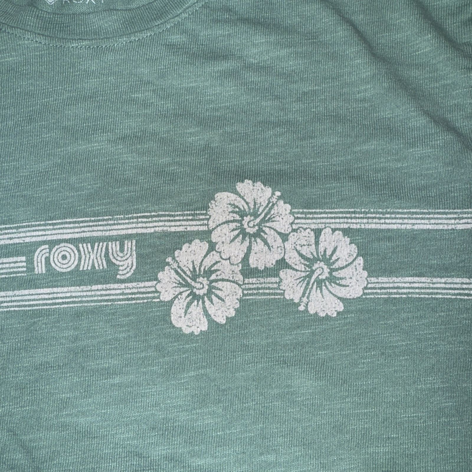 Vintage Roxy Crop Top T-Shirt Blue Medium Boxy Fit 18x17 Size M / US 6-8 / IT 42-44 - 2 Thumbnail