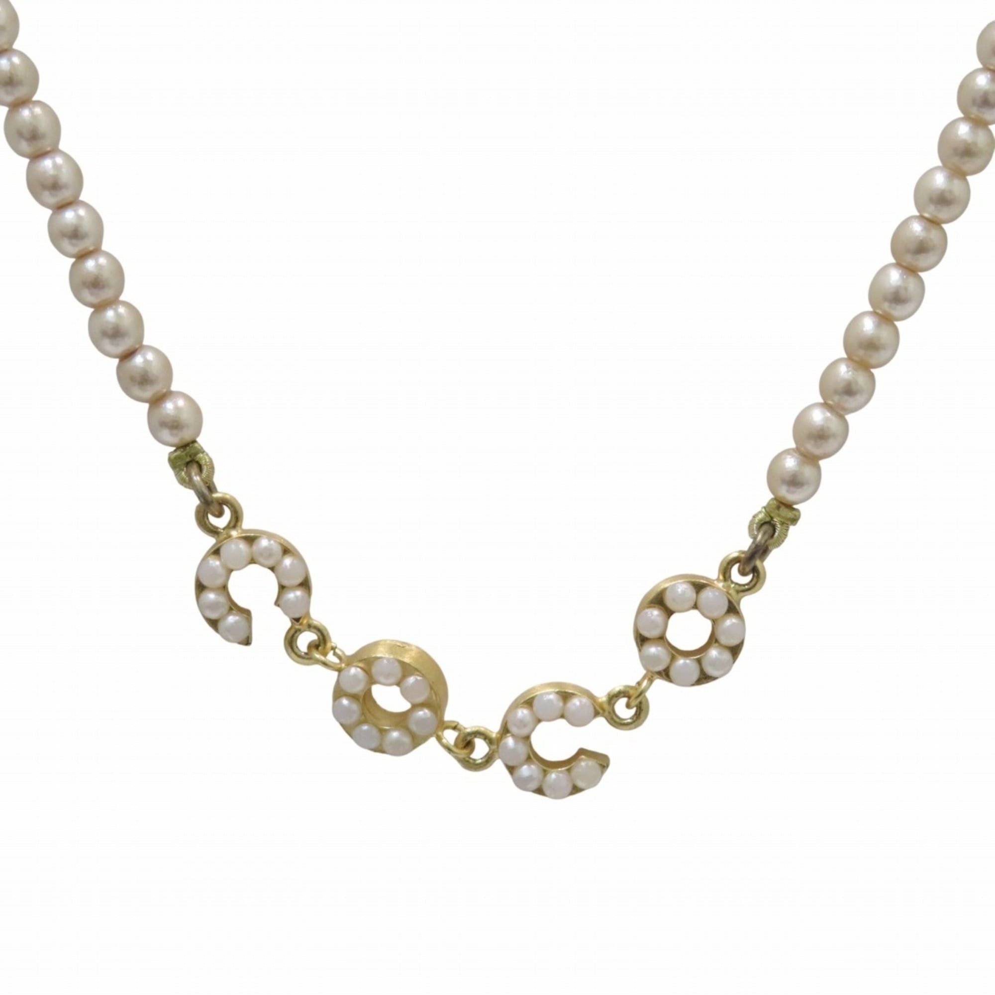 Chanel CHANEL necklace, approximately 40cm, GP, fake pearls Size ONE SIZE - 1 Thumbnail