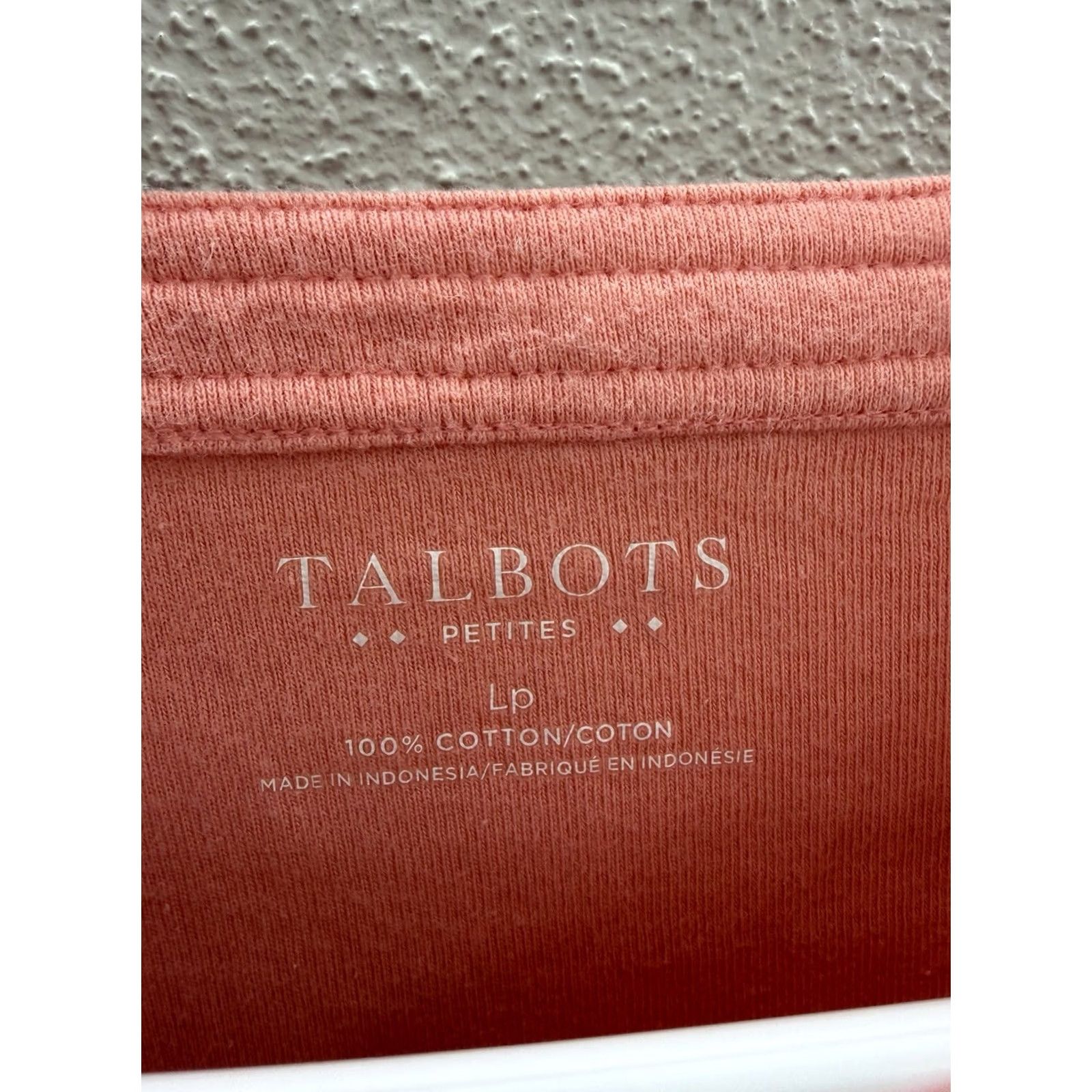 Talbots Talbots Womens Shirt Large Petite Pink V-neck 3/4 Sleeve Size L / US 10 / IT 46 - 4 Thumbnail