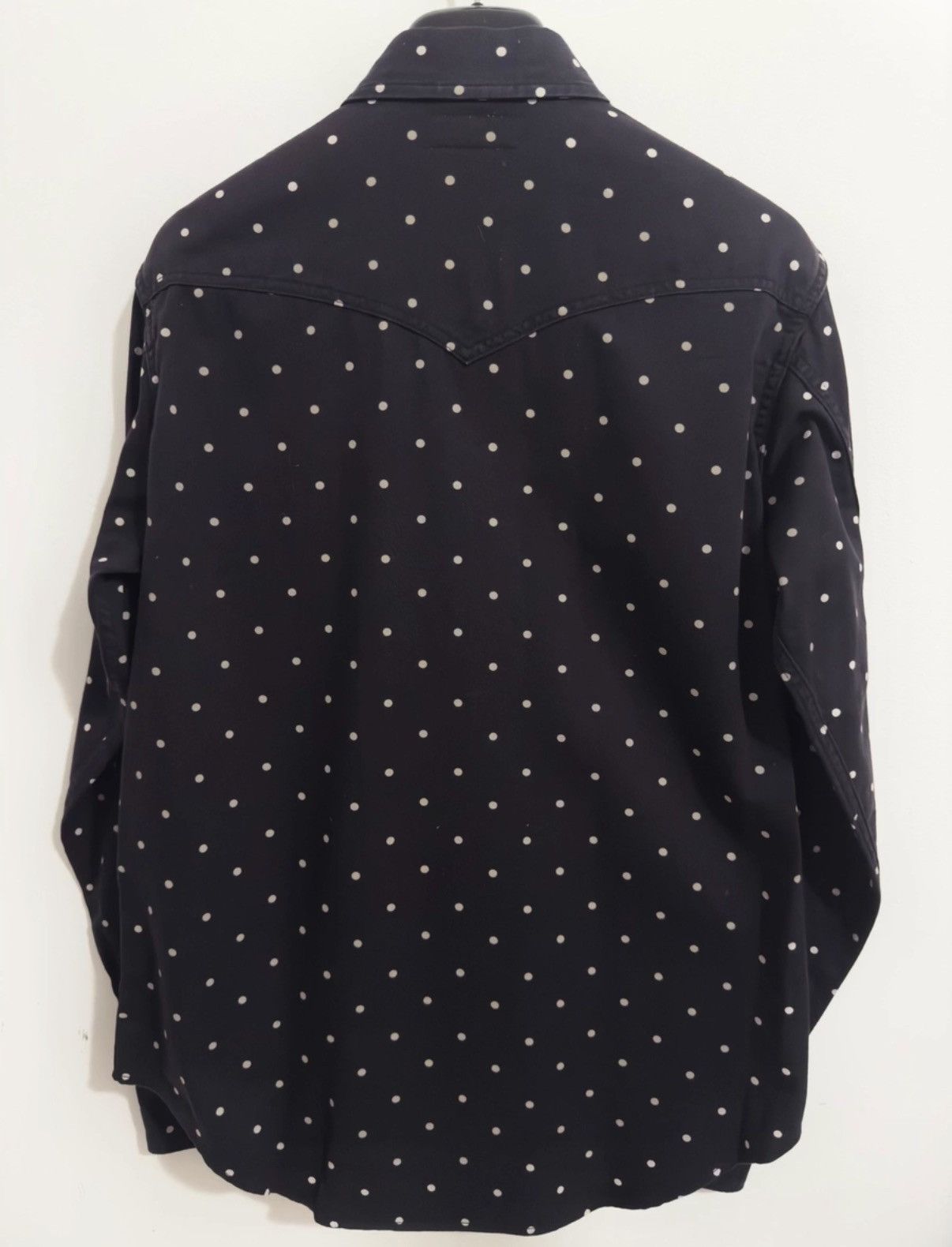 Saint Laurent Paris Saint Laurent 21FW Pocket Cat's Eye Button Polka Dot Shirt Size US XL / EU 56 / 4 - 2 Thumbnail