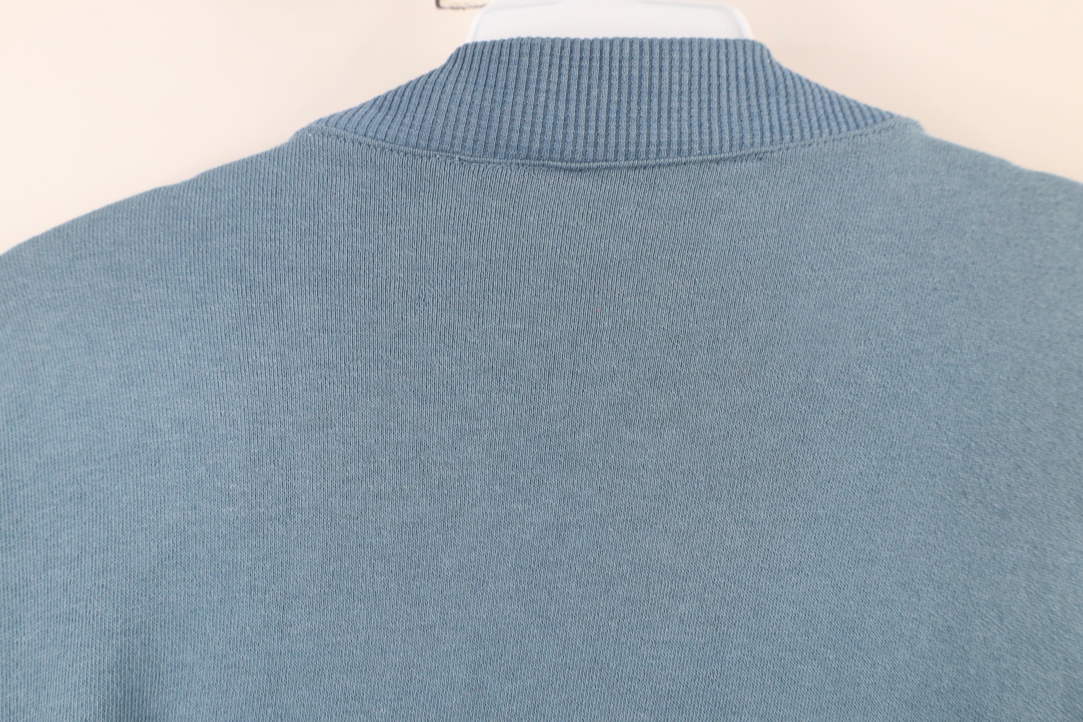 Vintage Vintage 90s Streetwear Blank French Terry Henley Sweatshirt Size US L / EU 52-54 / 3 - 9 Thumbnail