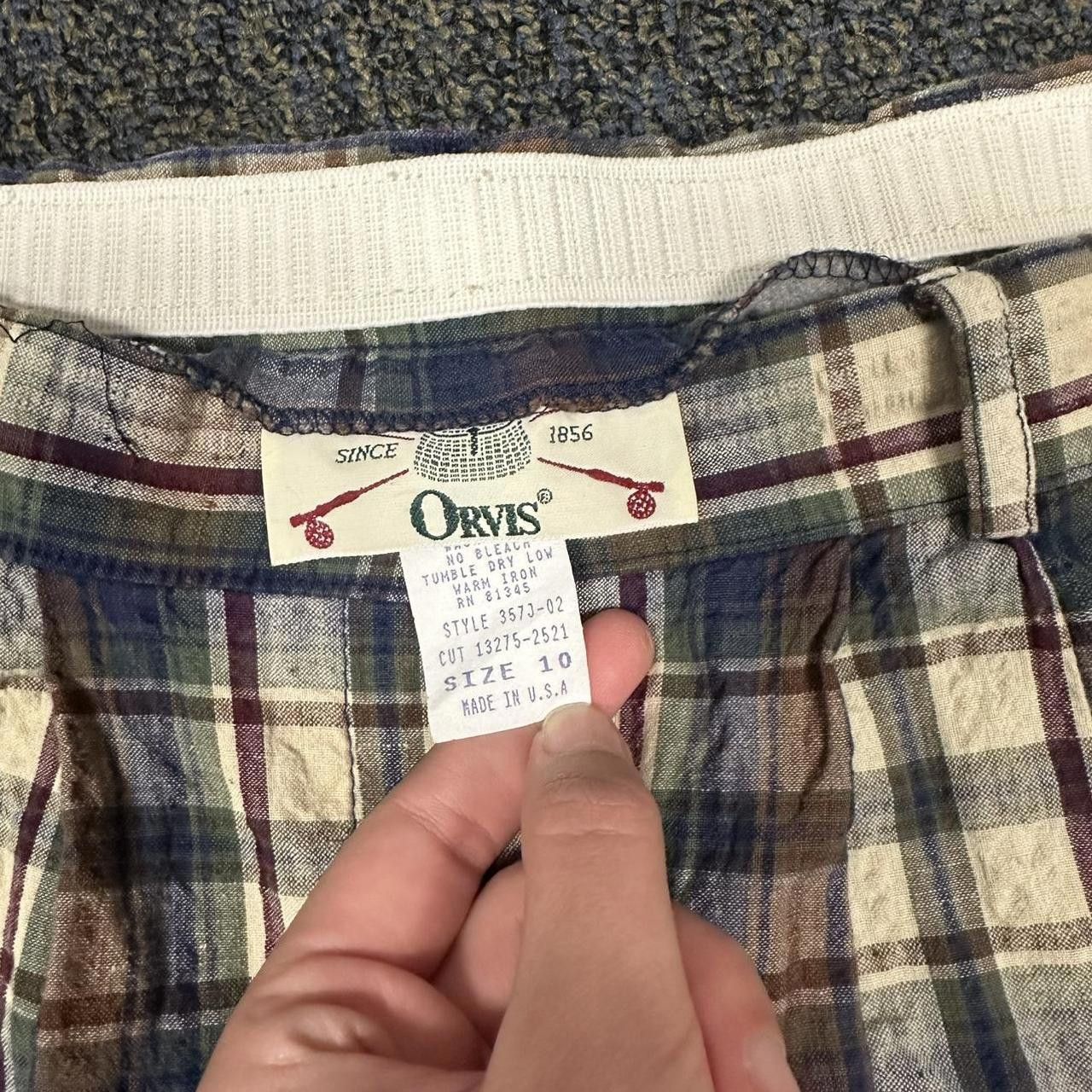 Orvis Vintage Orvis Made in USA Button Down Plaid Skirt Size 32" / US 10 / IT 46 - 3 Thumbnail