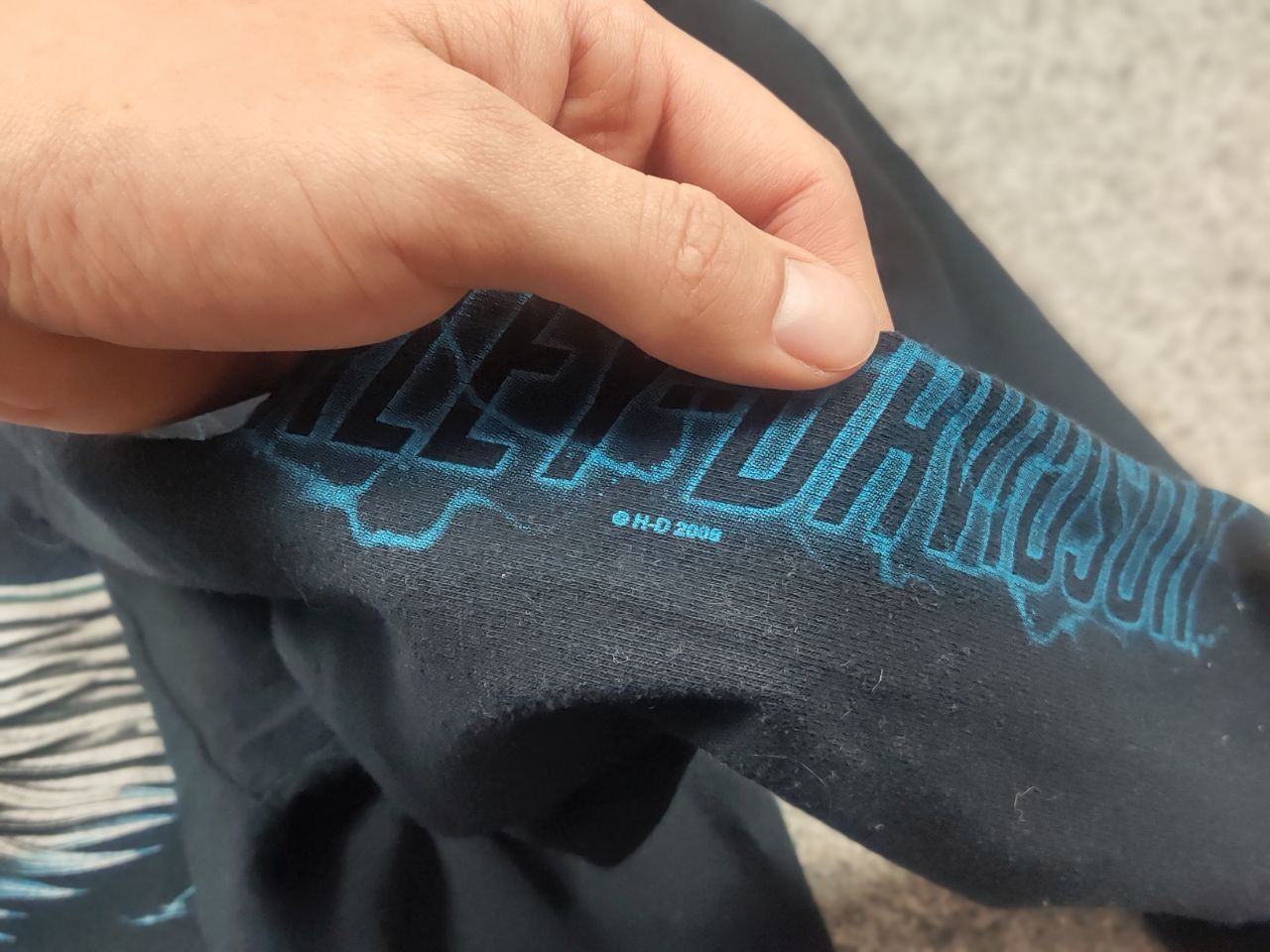Harley Davidson Vintage Harley Davidson Fire Blue Logo Long sleeve Y2K Style Size US L / EU 52-54 / 3 - 12 Thumbnail